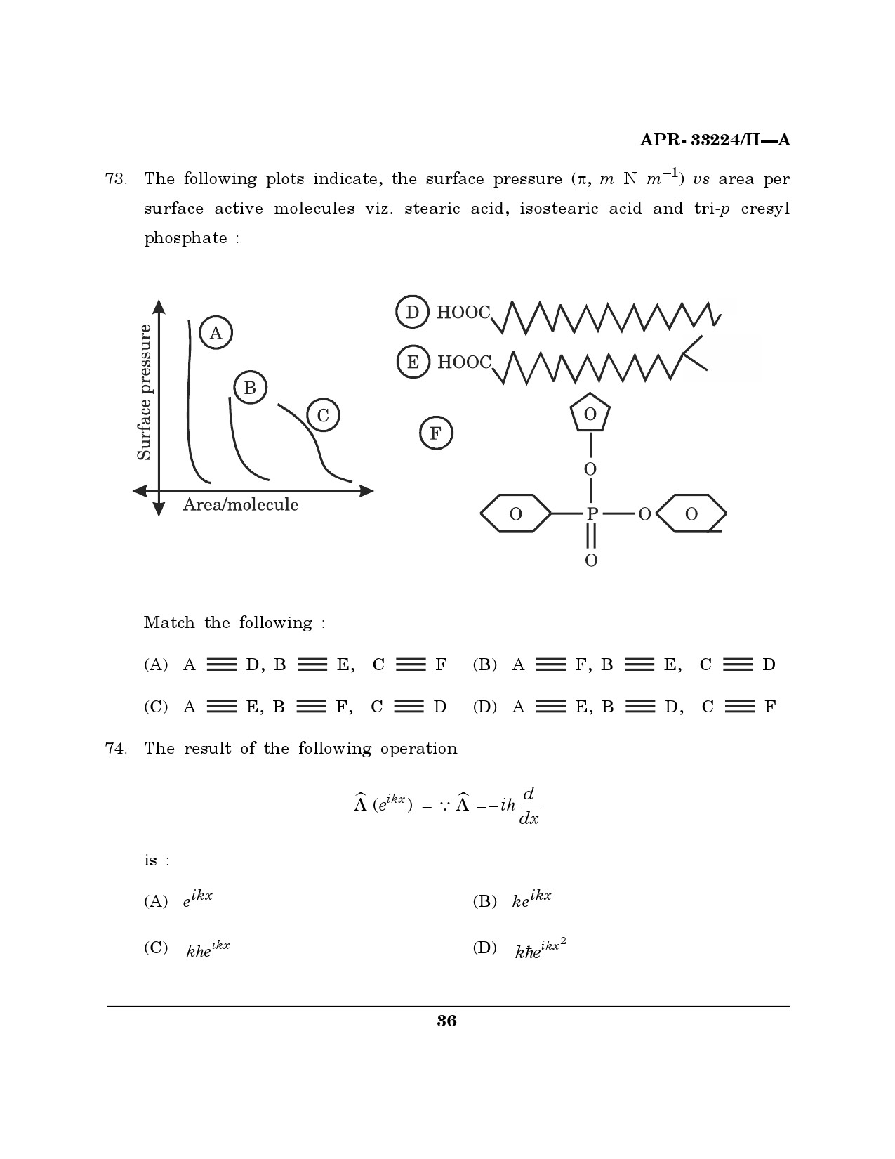 MH SET Chemical Sciences Question Paper II April 2024 35