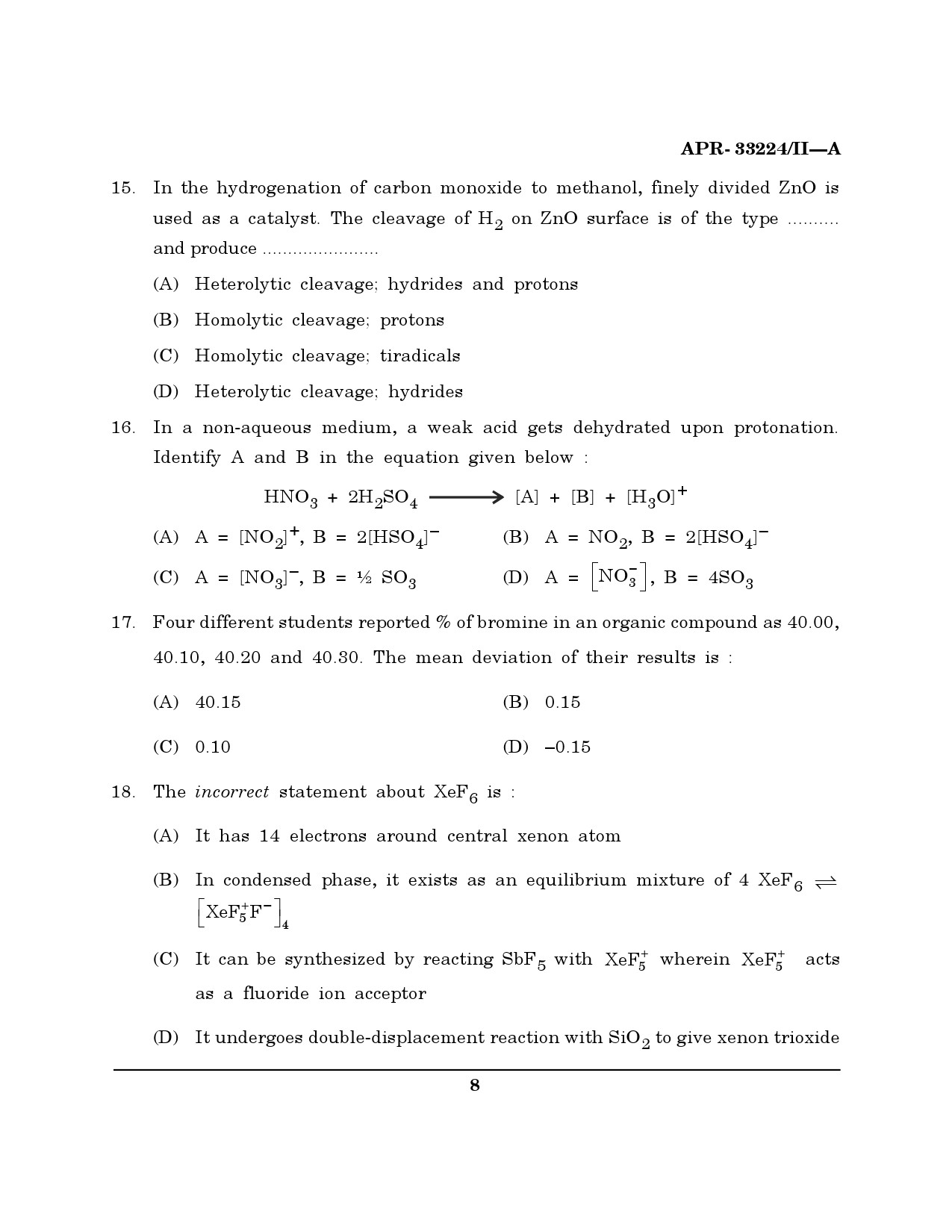 MH SET Chemical Sciences Question Paper II April 2024 7