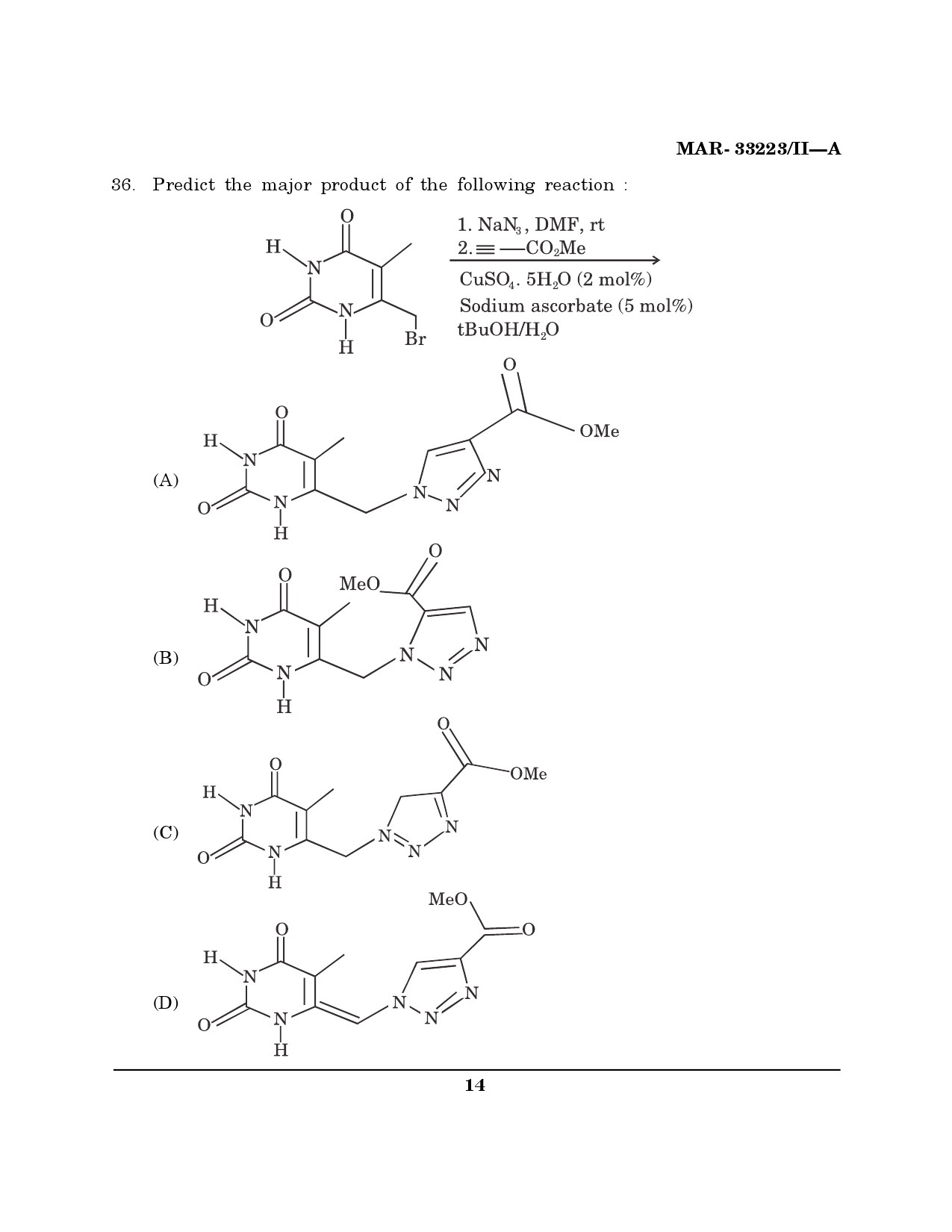 MH SET Chemical Sciences Question Paper II March 2023 13