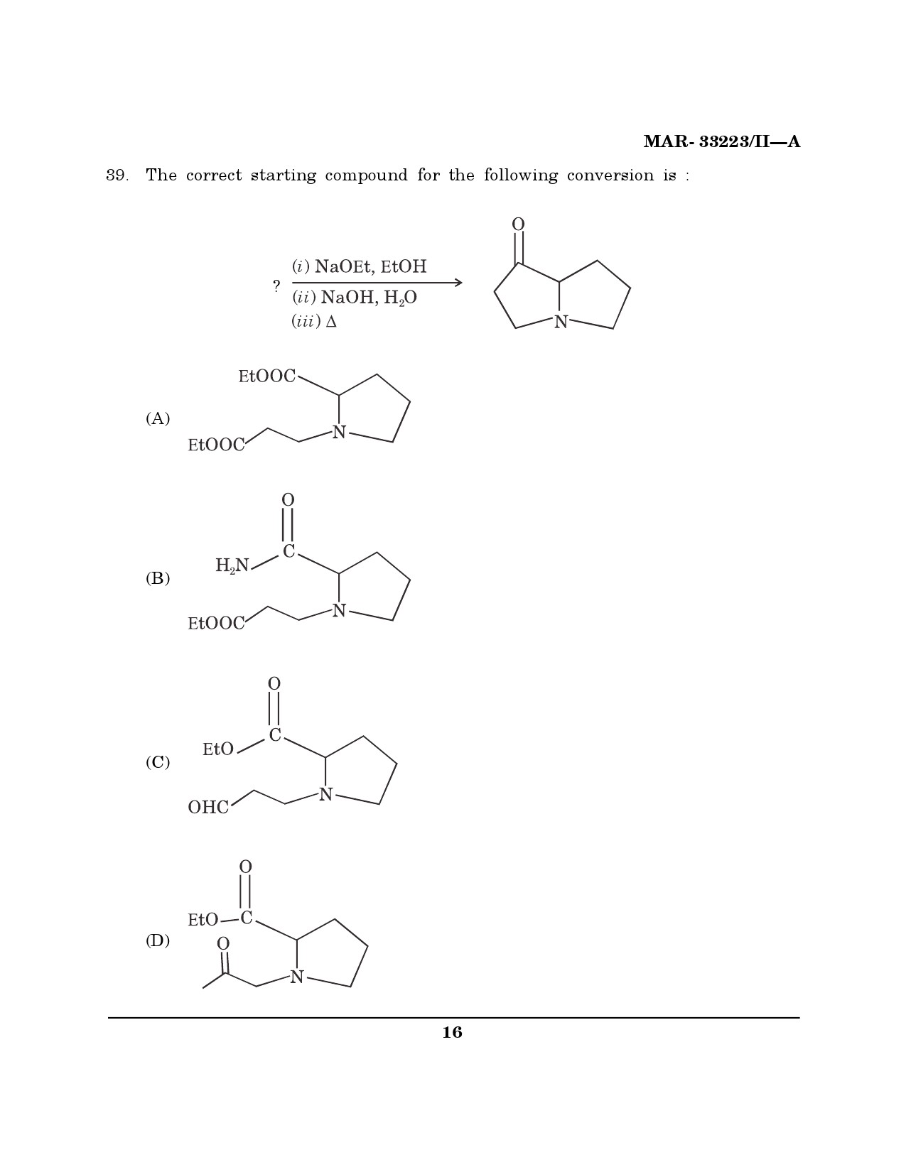 MH SET Chemical Sciences Question Paper II March 2023 15