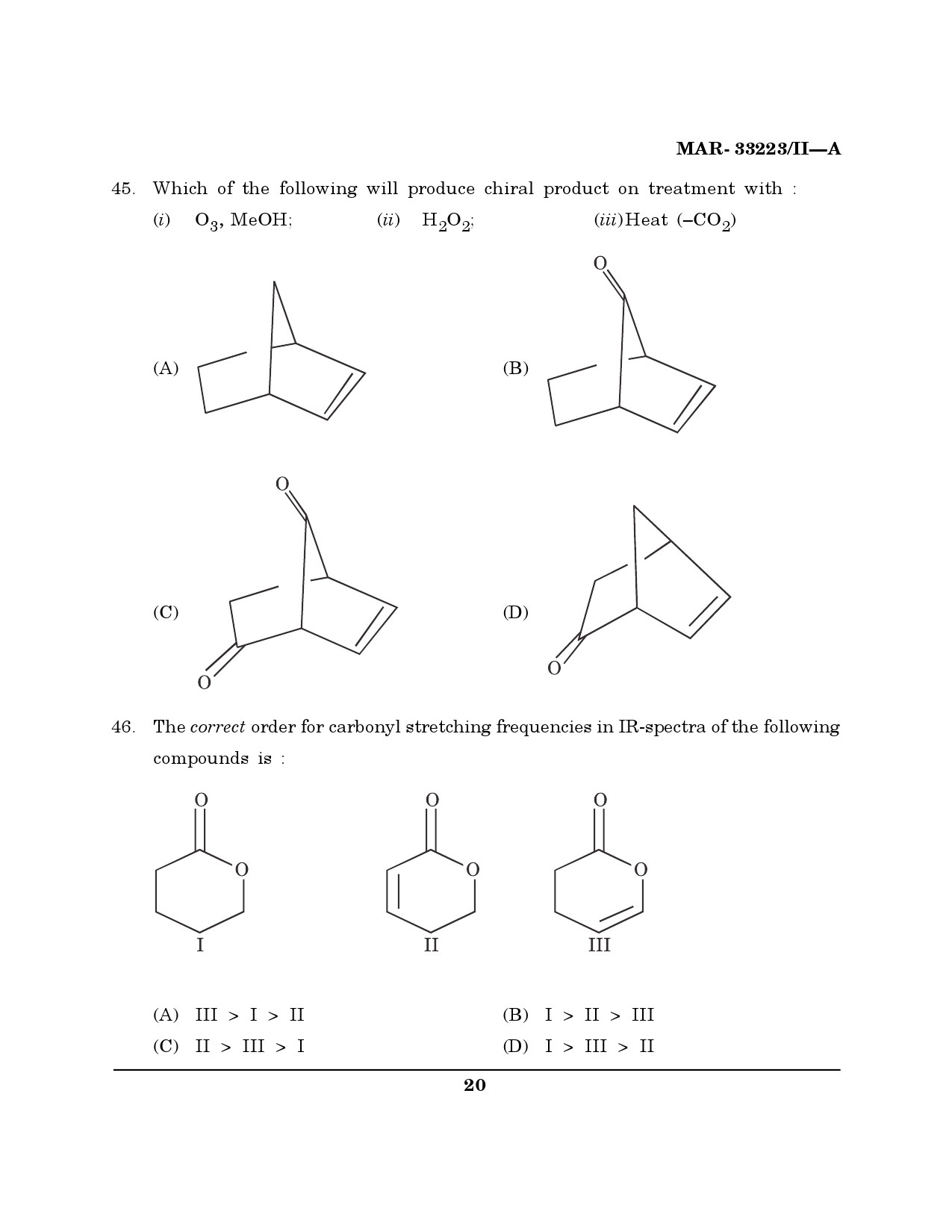 MH SET Chemical Sciences Question Paper II March 2023 19