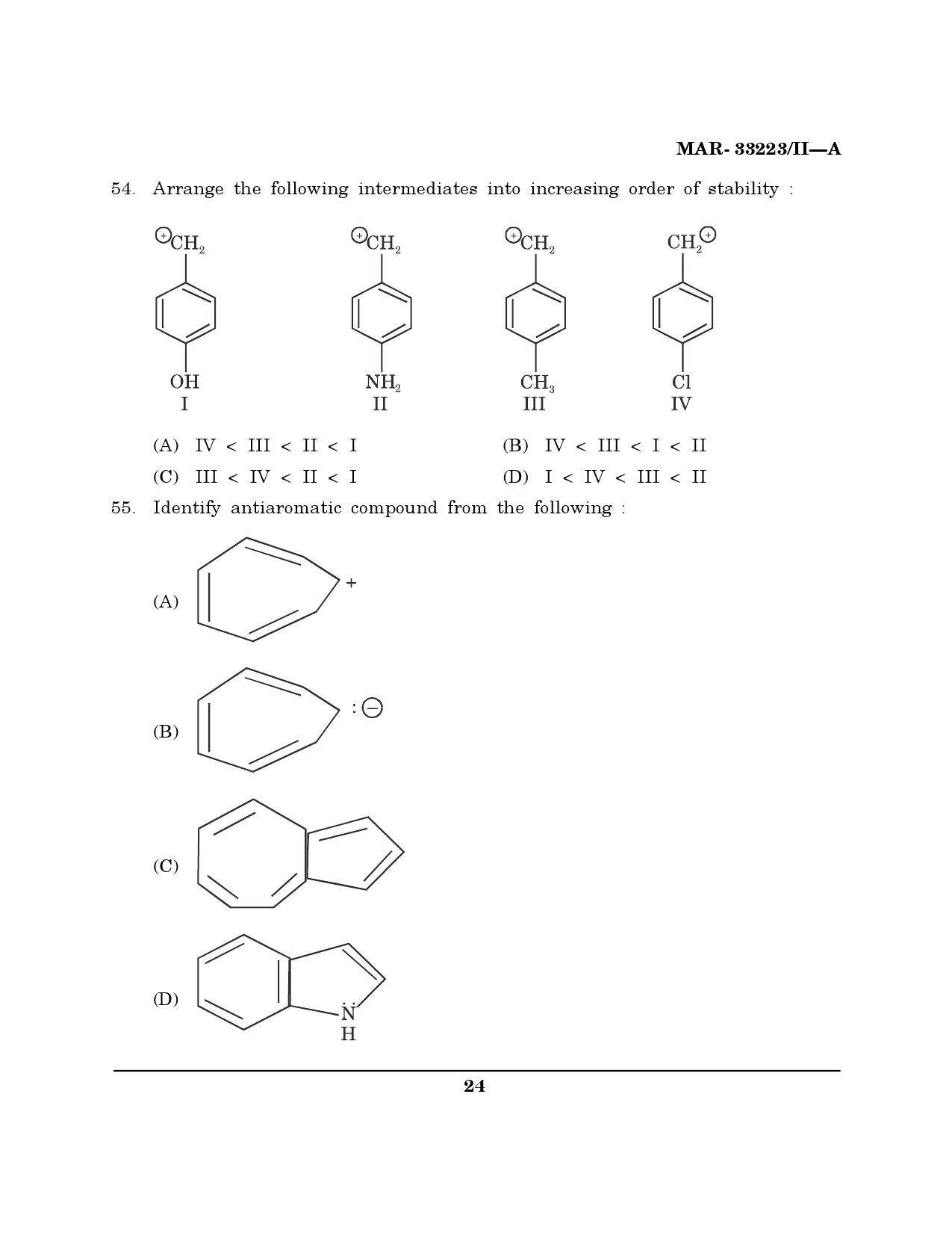 MH SET Chemical Sciences Question Paper II March 2023 23