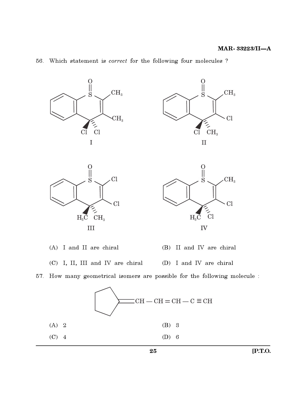 MH SET Chemical Sciences Question Paper II March 2023 24