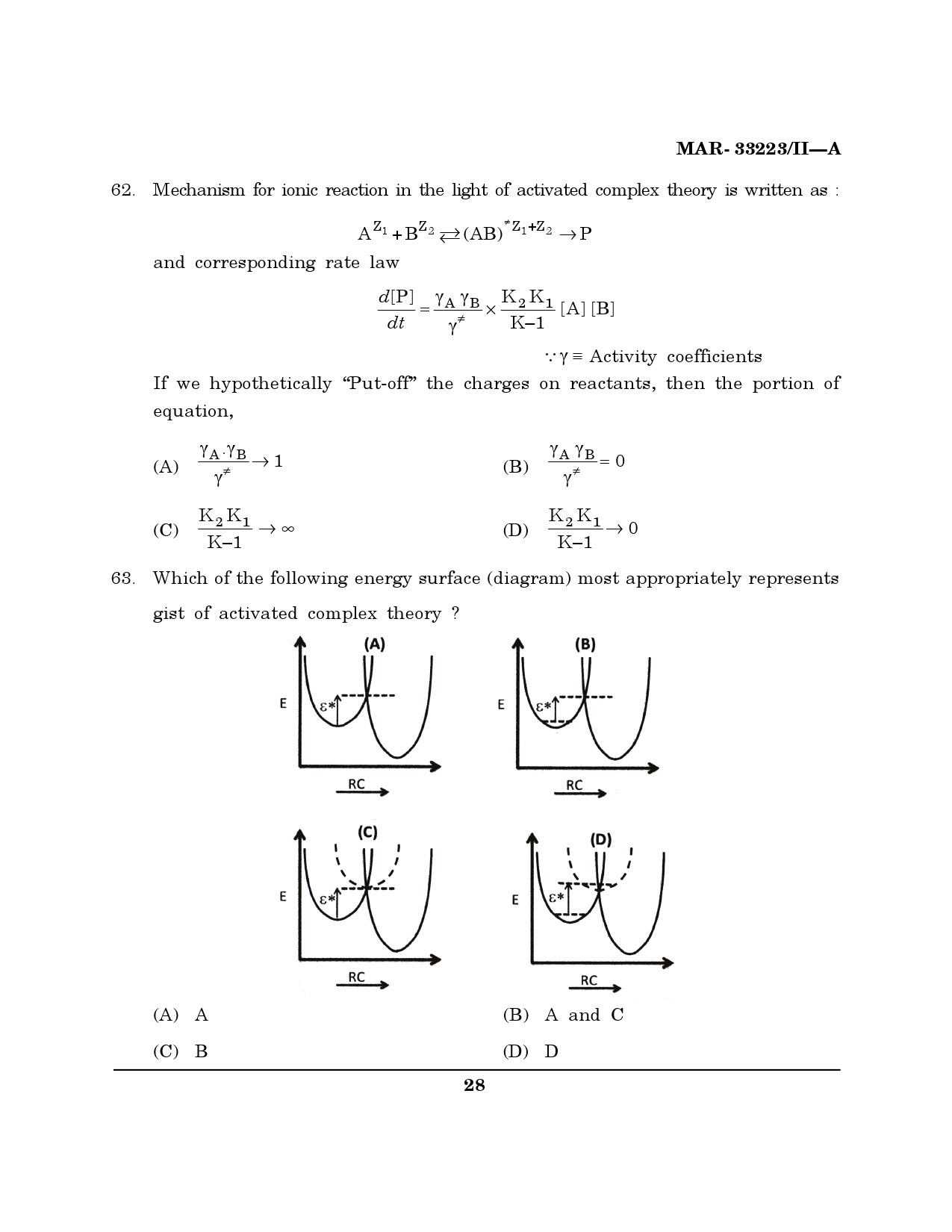 MH SET Chemical Sciences Question Paper II March 2023 27