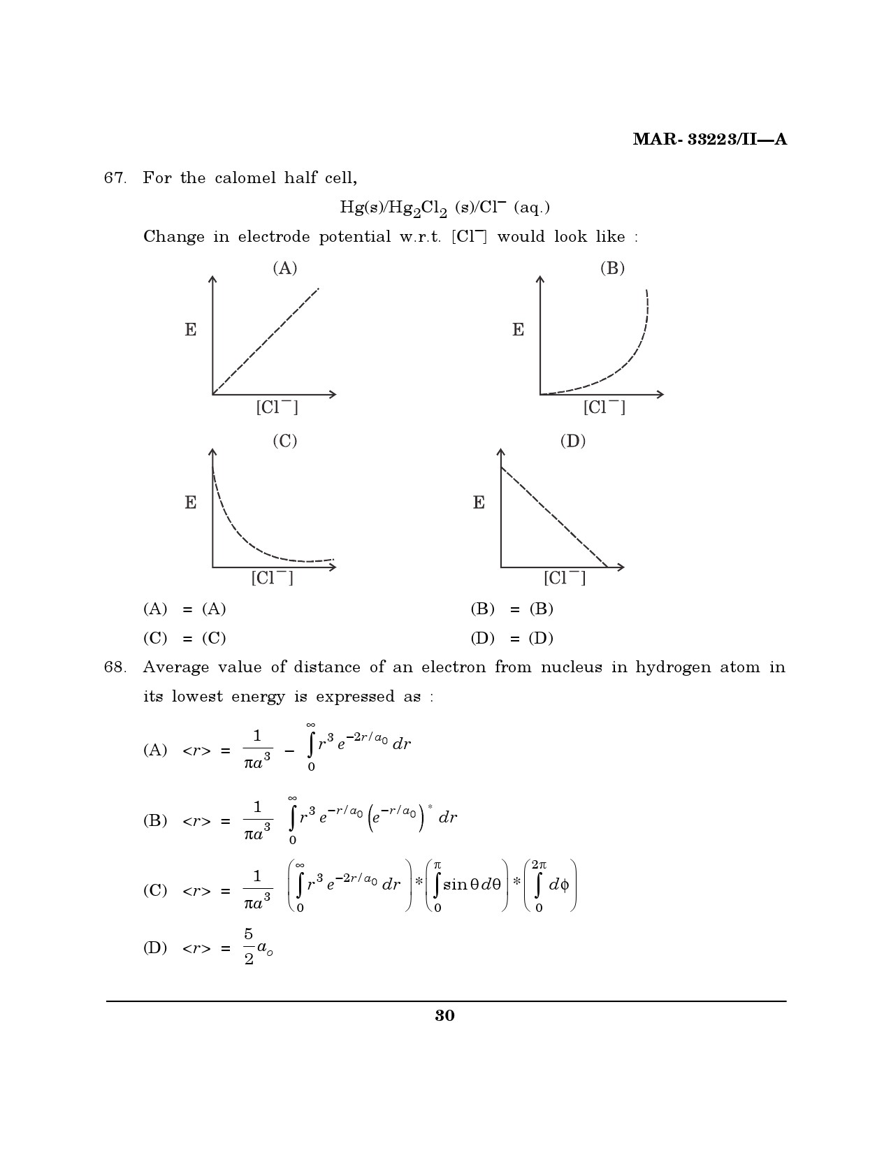 MH SET Chemical Sciences Question Paper II March 2023 29