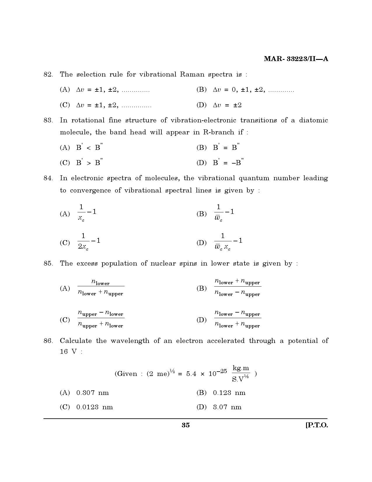 MH SET Chemical Sciences Question Paper II March 2023 34