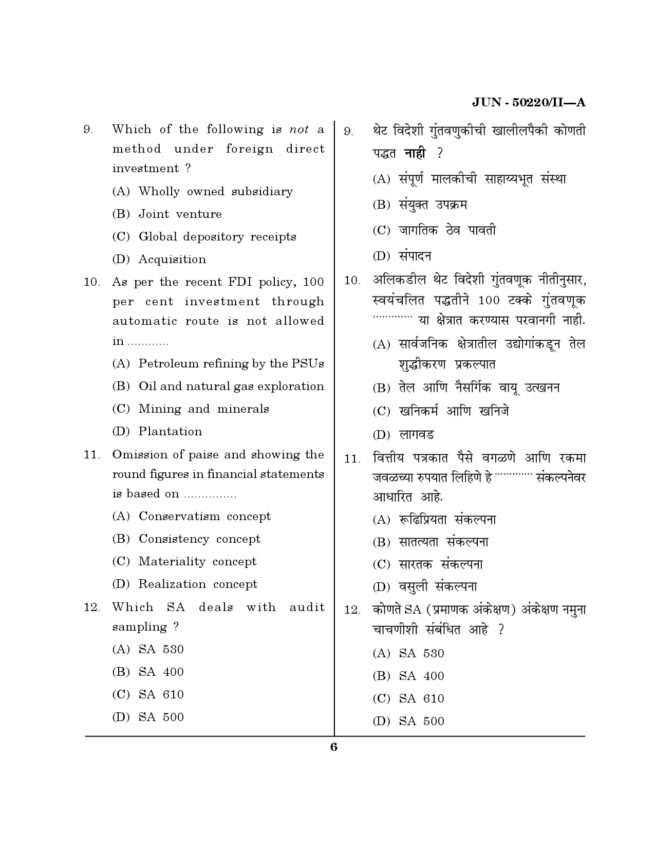 Maharashtra SET Commerce Question Paper II June 2020 5