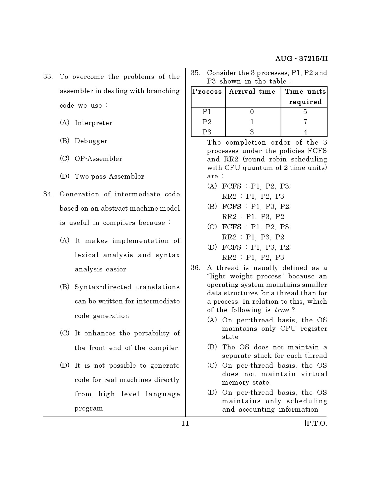 Maharashtra SET Computer Science and Application Question Paper II August 2015 10