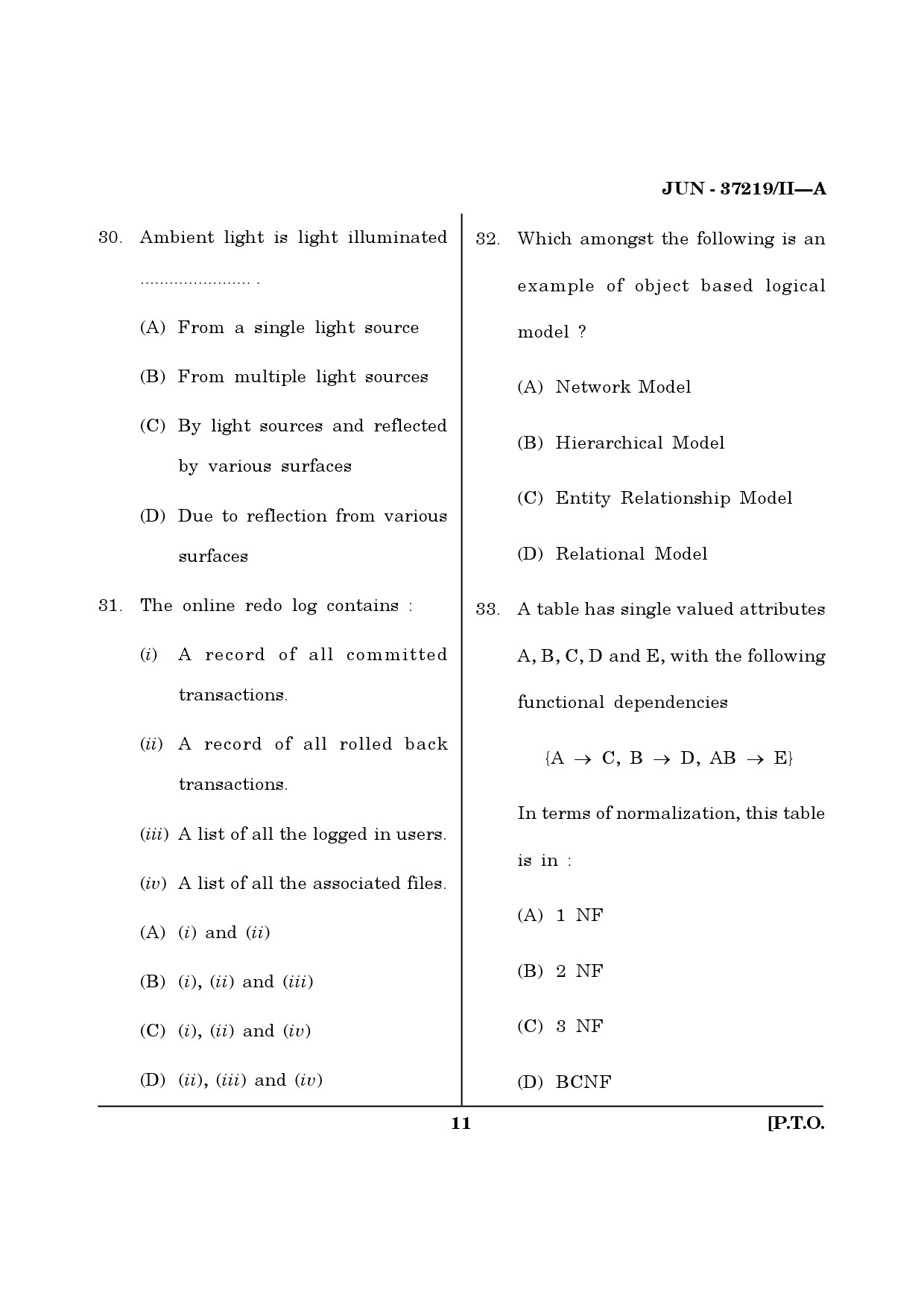 Maharashtra SET Computer Science and Application Question Paper II June 2019 10