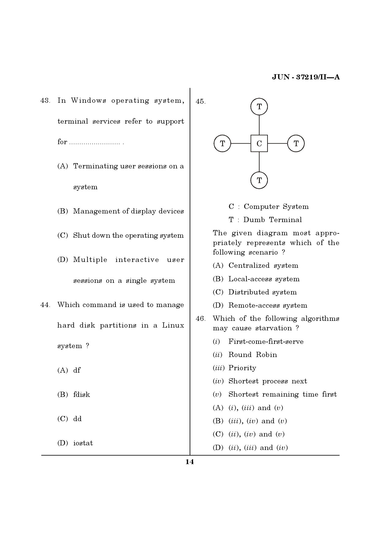 Maharashtra SET Computer Science and Application Question Paper II June 2019 13