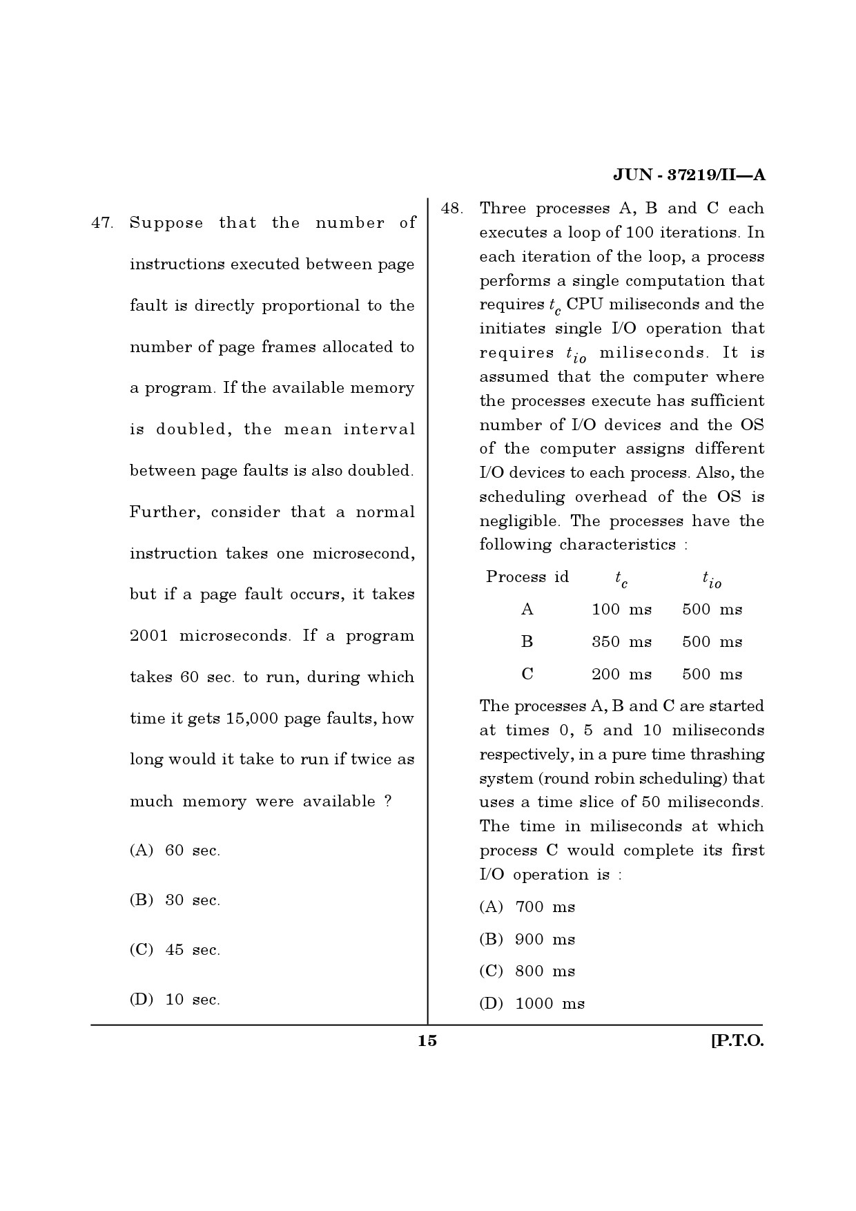 Maharashtra SET Computer Science and Application Question Paper II June 2019 14