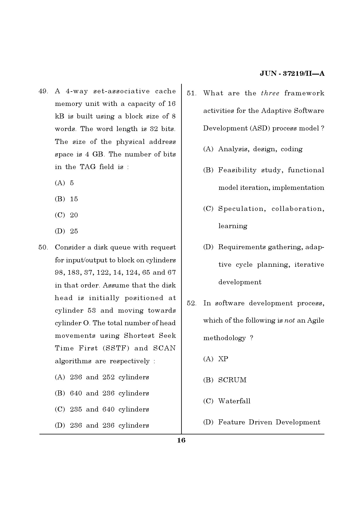 Maharashtra SET Computer Science and Application Question Paper II June 2019 15