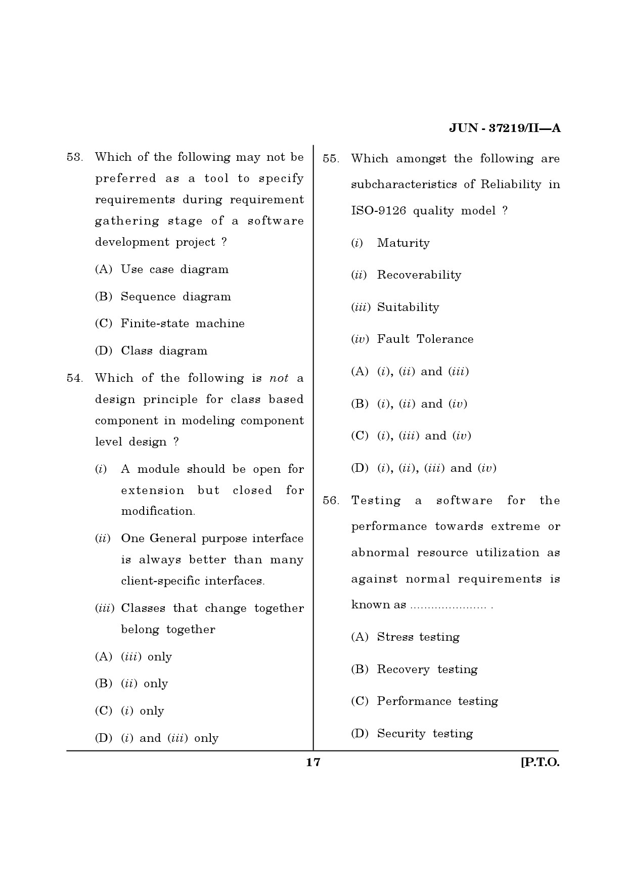 Maharashtra SET Computer Science and Application Question Paper II June 2019 16