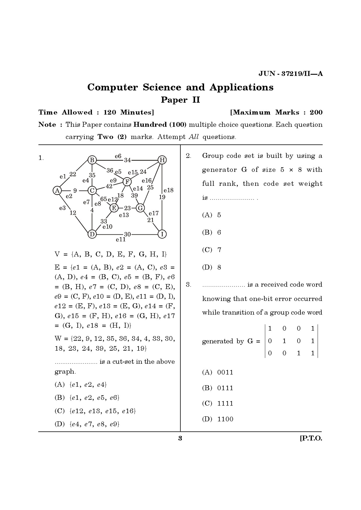 Maharashtra SET Computer Science and Application Question Paper II June 2019 2