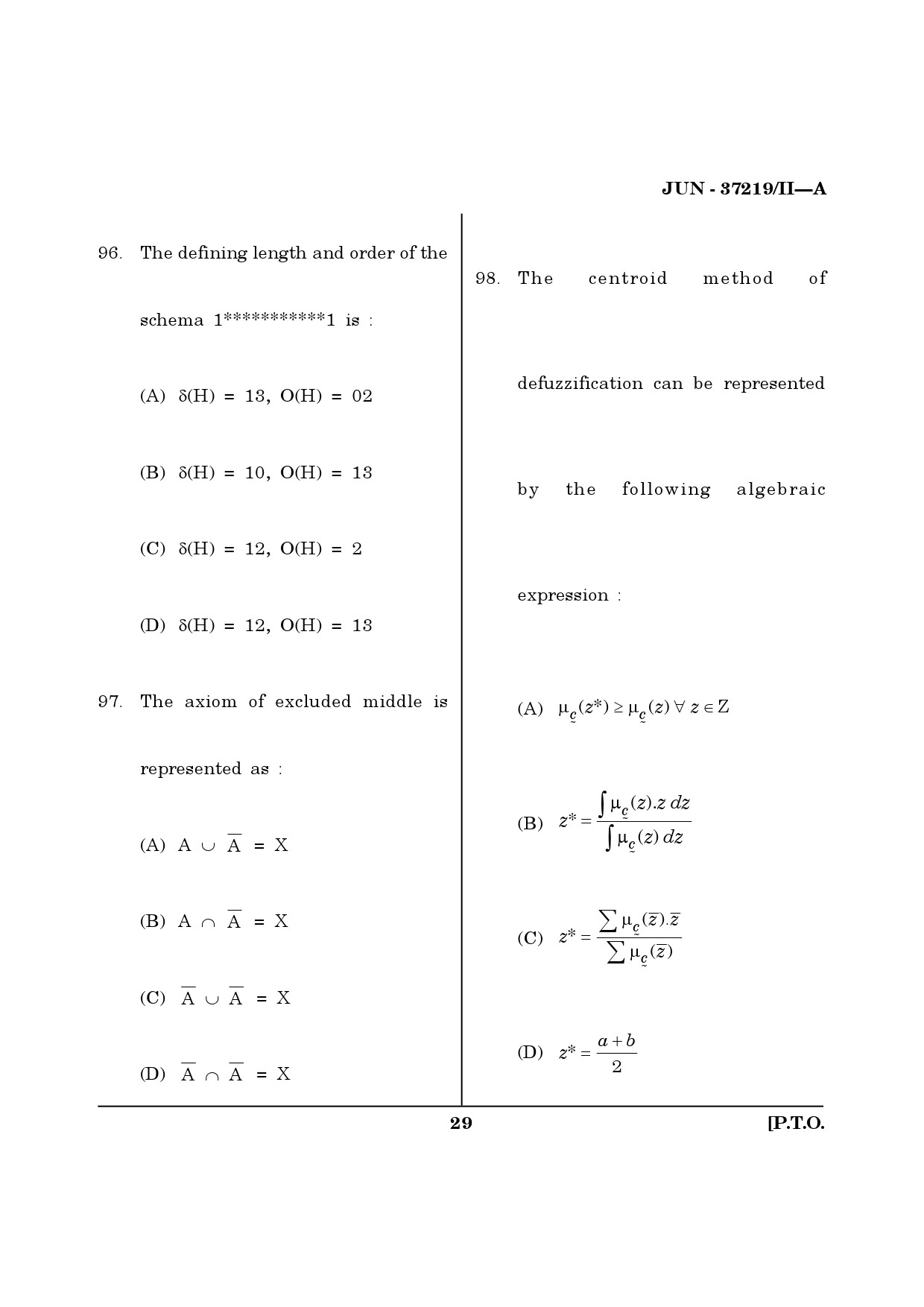 Maharashtra SET Computer Science and Application Question Paper II June 2019 28