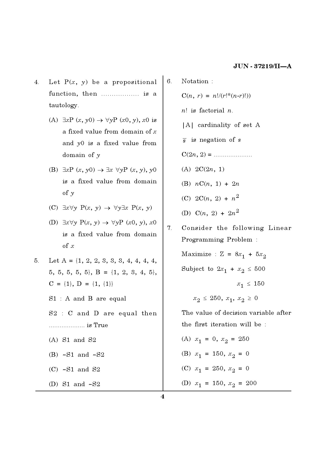 Maharashtra SET Computer Science and Application Question Paper II June 2019 3