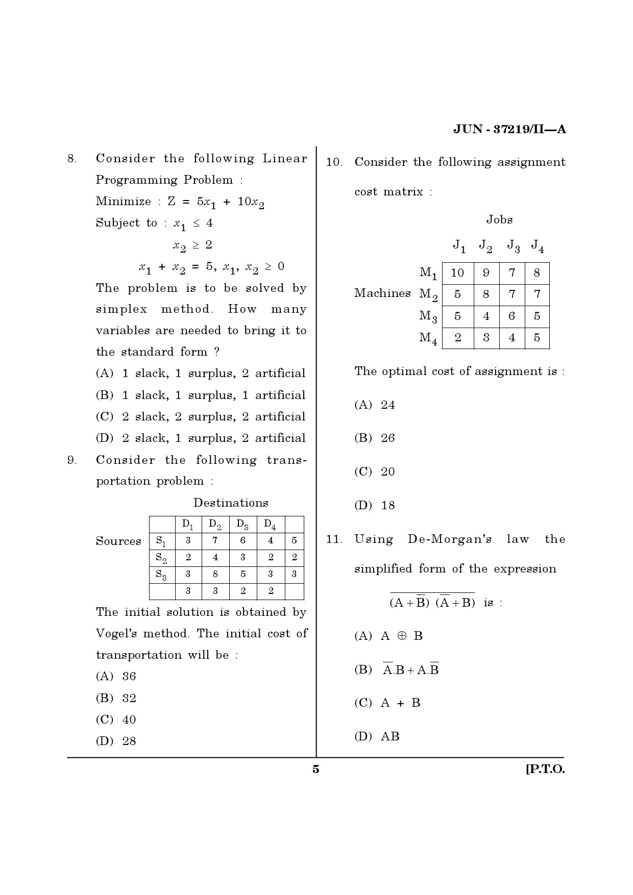 Maharashtra SET Computer Science and Application Question Paper II June 2019 4