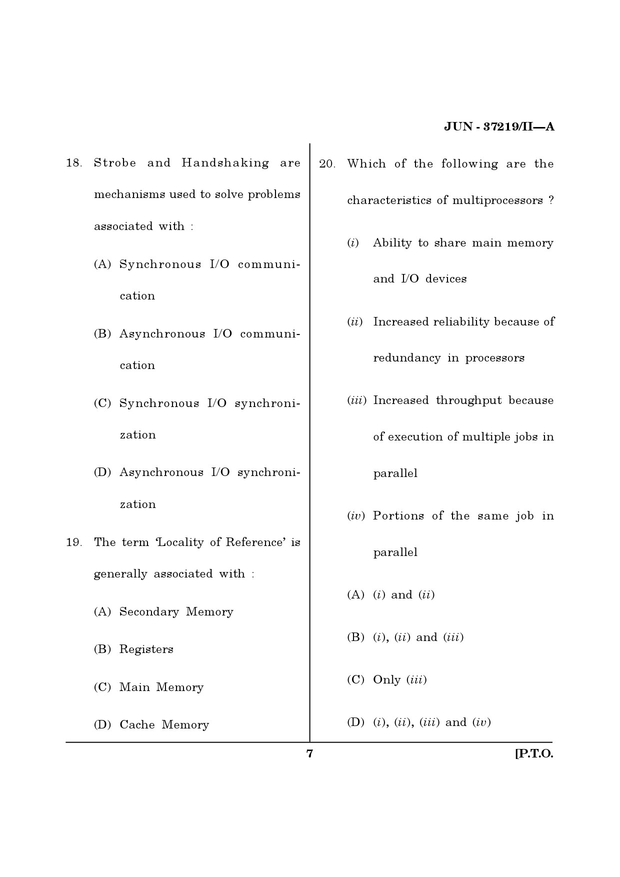 Maharashtra SET Computer Science and Application Question Paper II June 2019 6