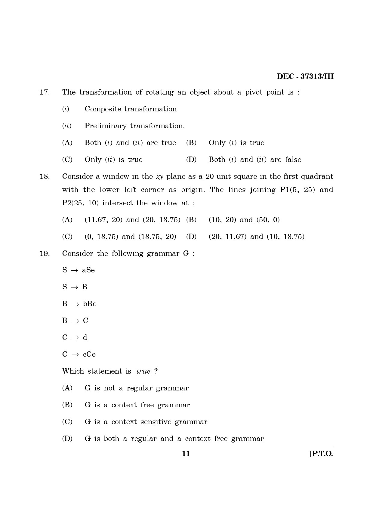 Maharashtra SET Computer Science and Application Question Paper III December 2013 10