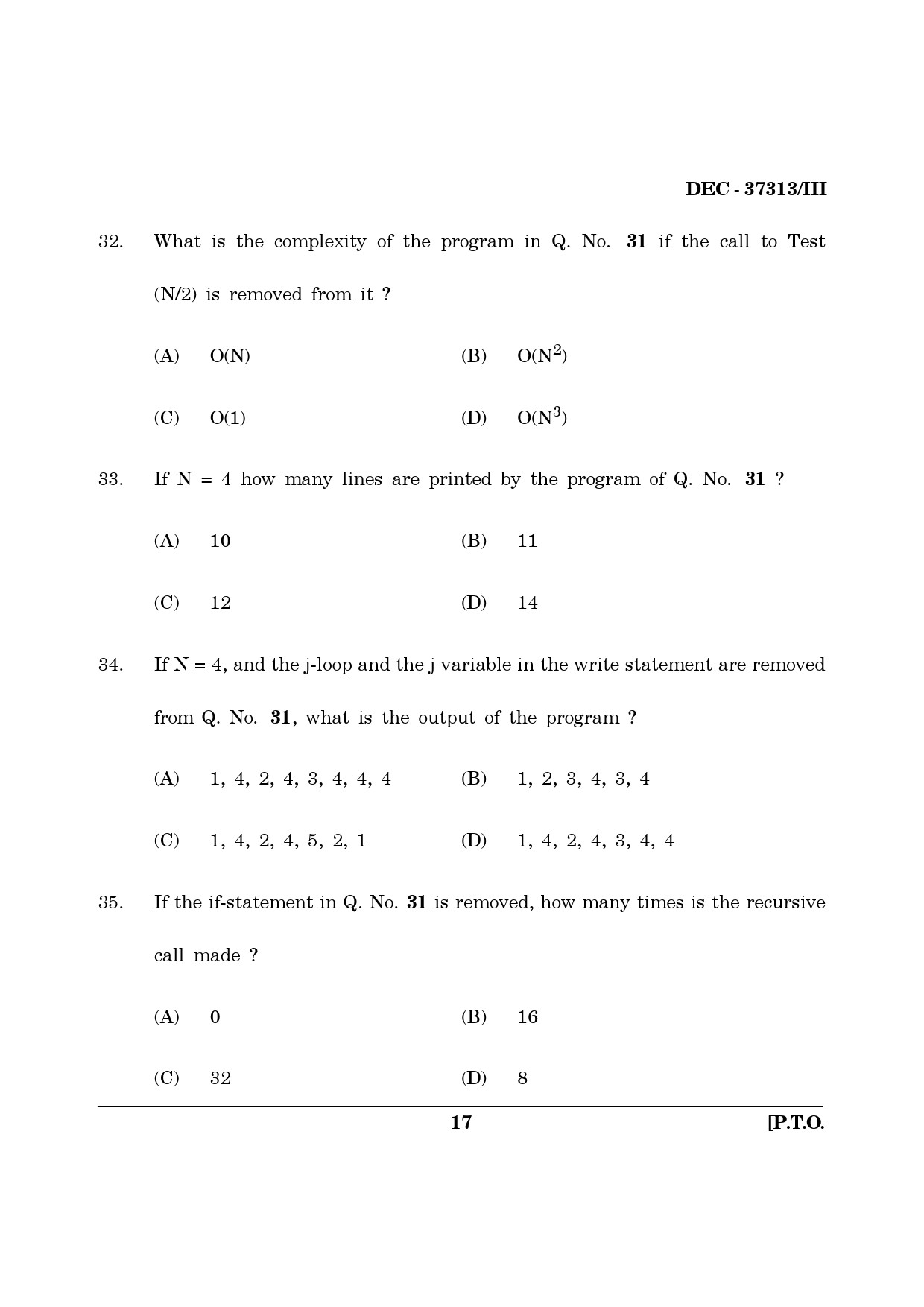 Maharashtra SET Computer Science and Application Question Paper III December 2013 16
