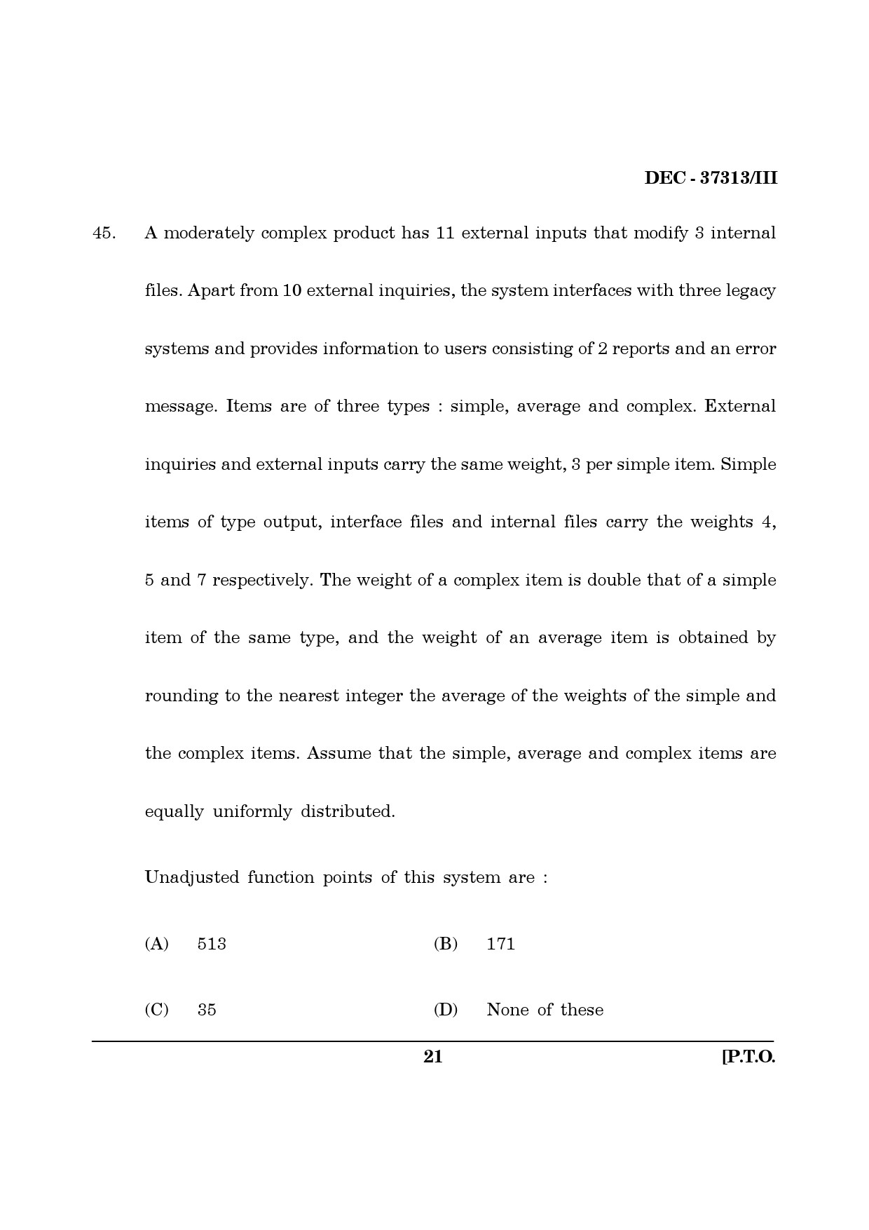 Maharashtra SET Computer Science and Application Question Paper III December 2013 20