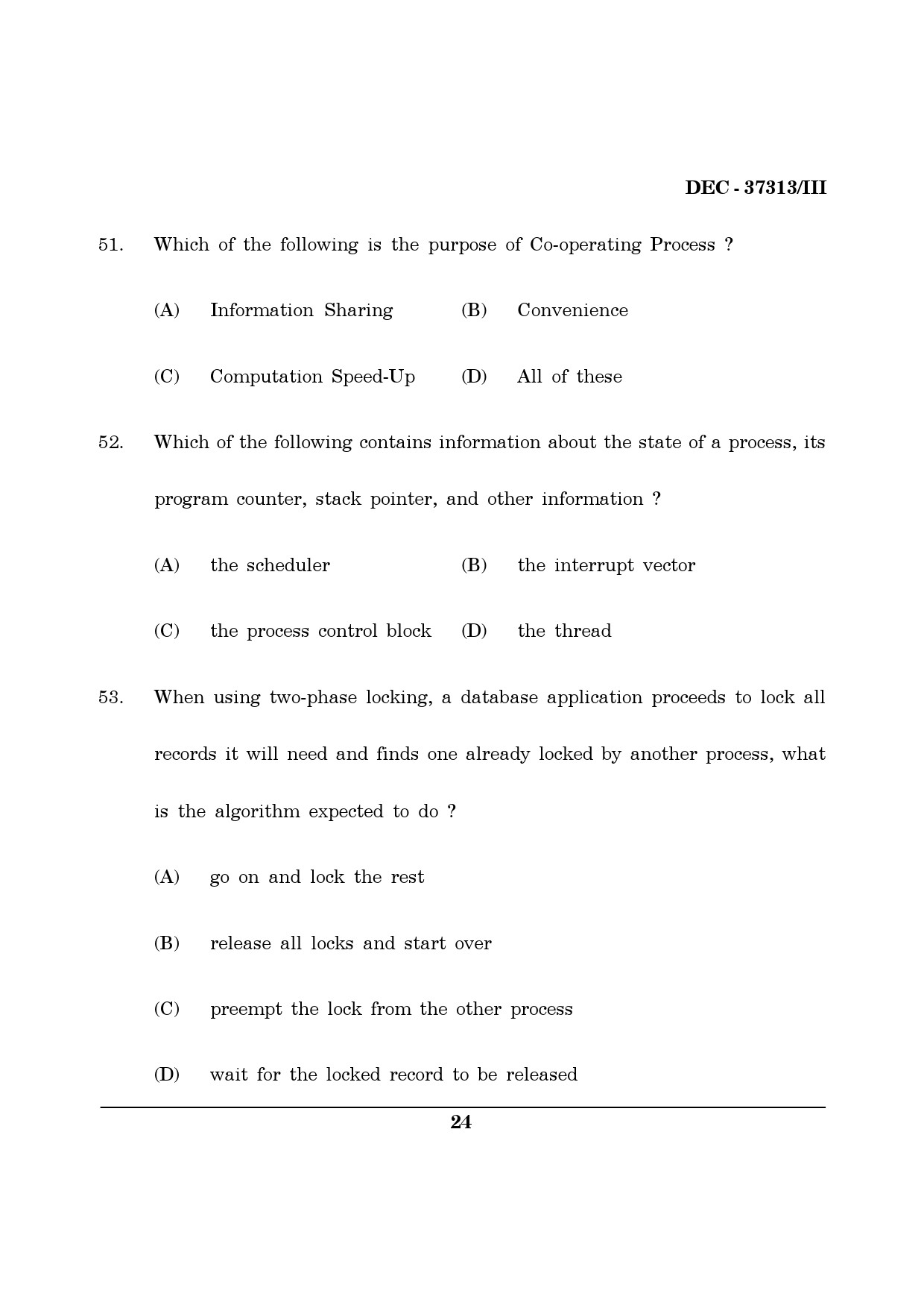 Maharashtra SET Computer Science and Application Question Paper III December 2013 23