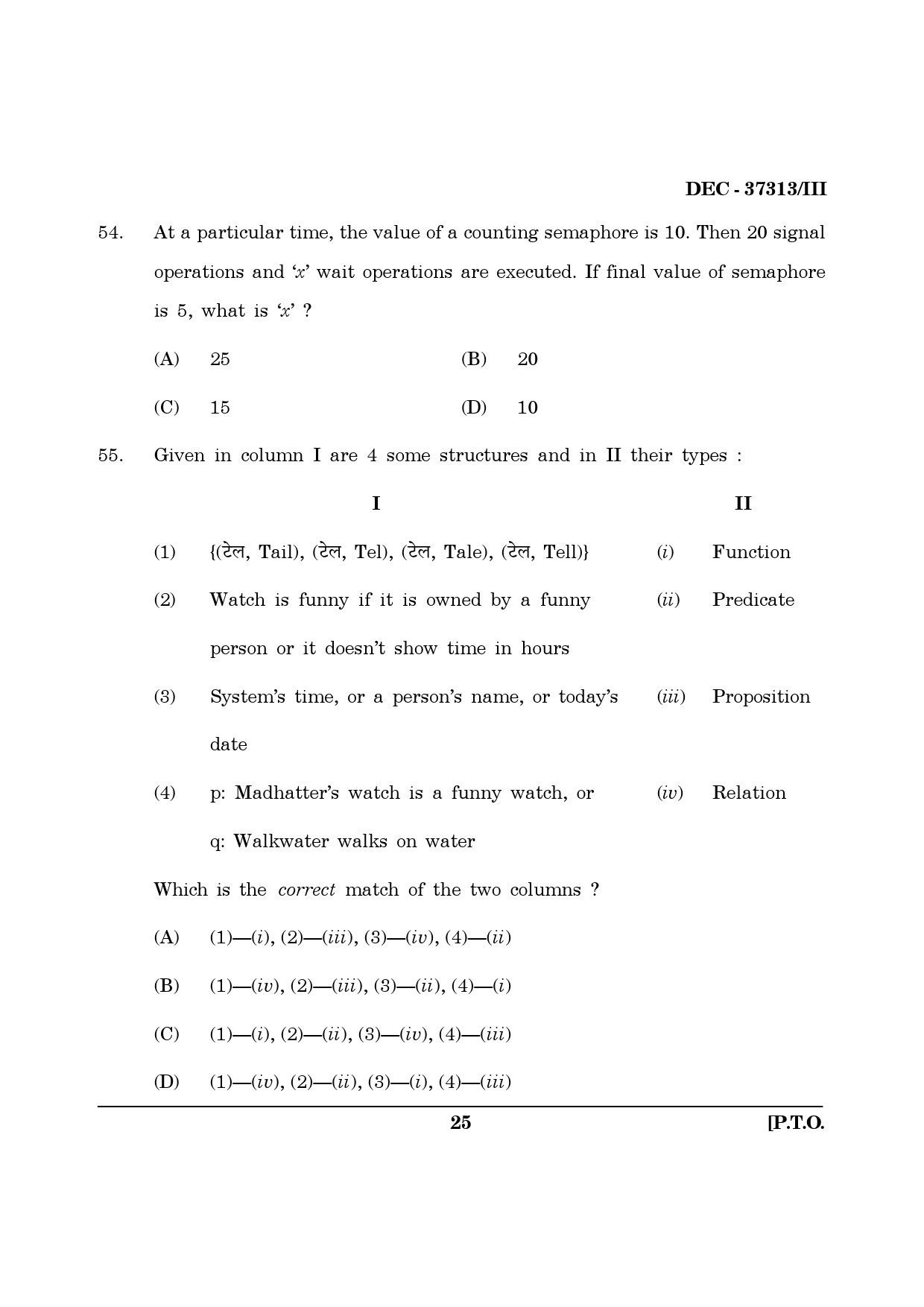 Maharashtra SET Computer Science and Application Question Paper III December 2013 24
