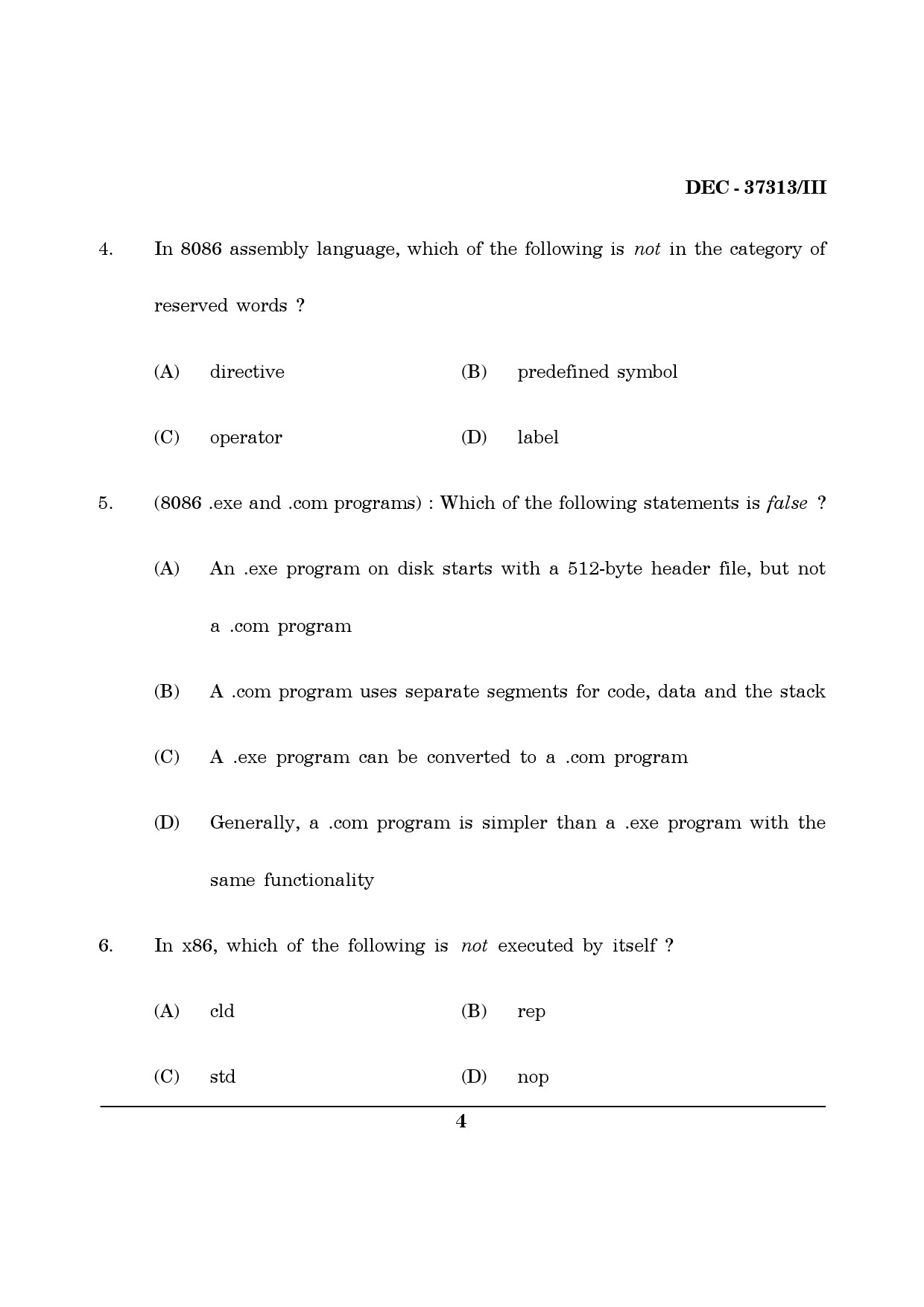 Maharashtra SET Computer Science and Application Question Paper III December 2013 3
