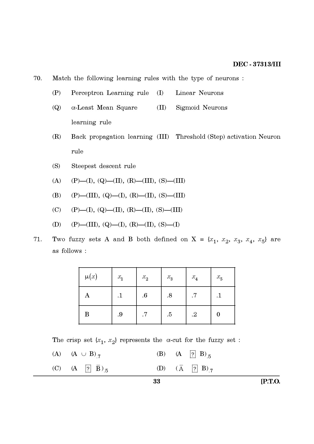Maharashtra SET Computer Science and Application Question Paper III December 2013 32