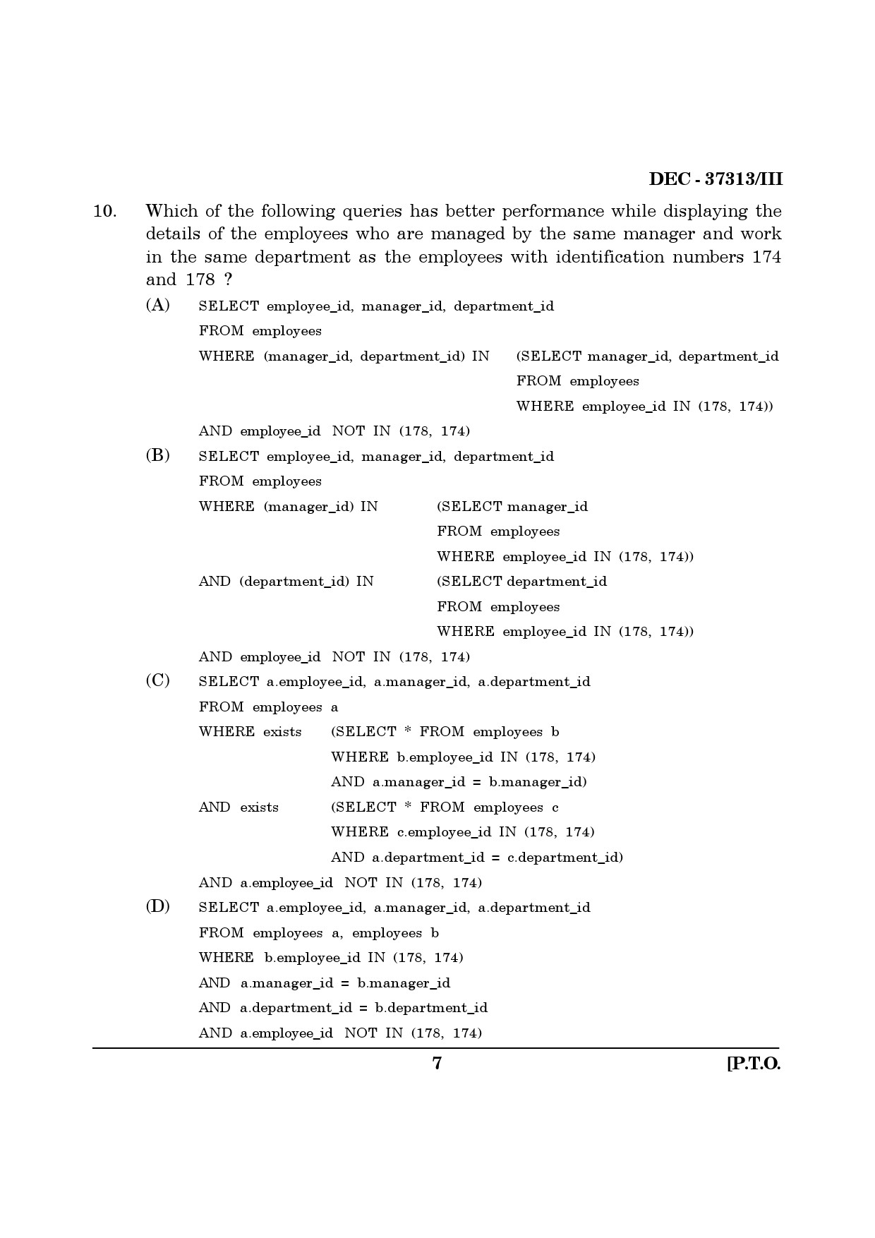 Maharashtra SET Computer Science and Application Question Paper III December 2013 6