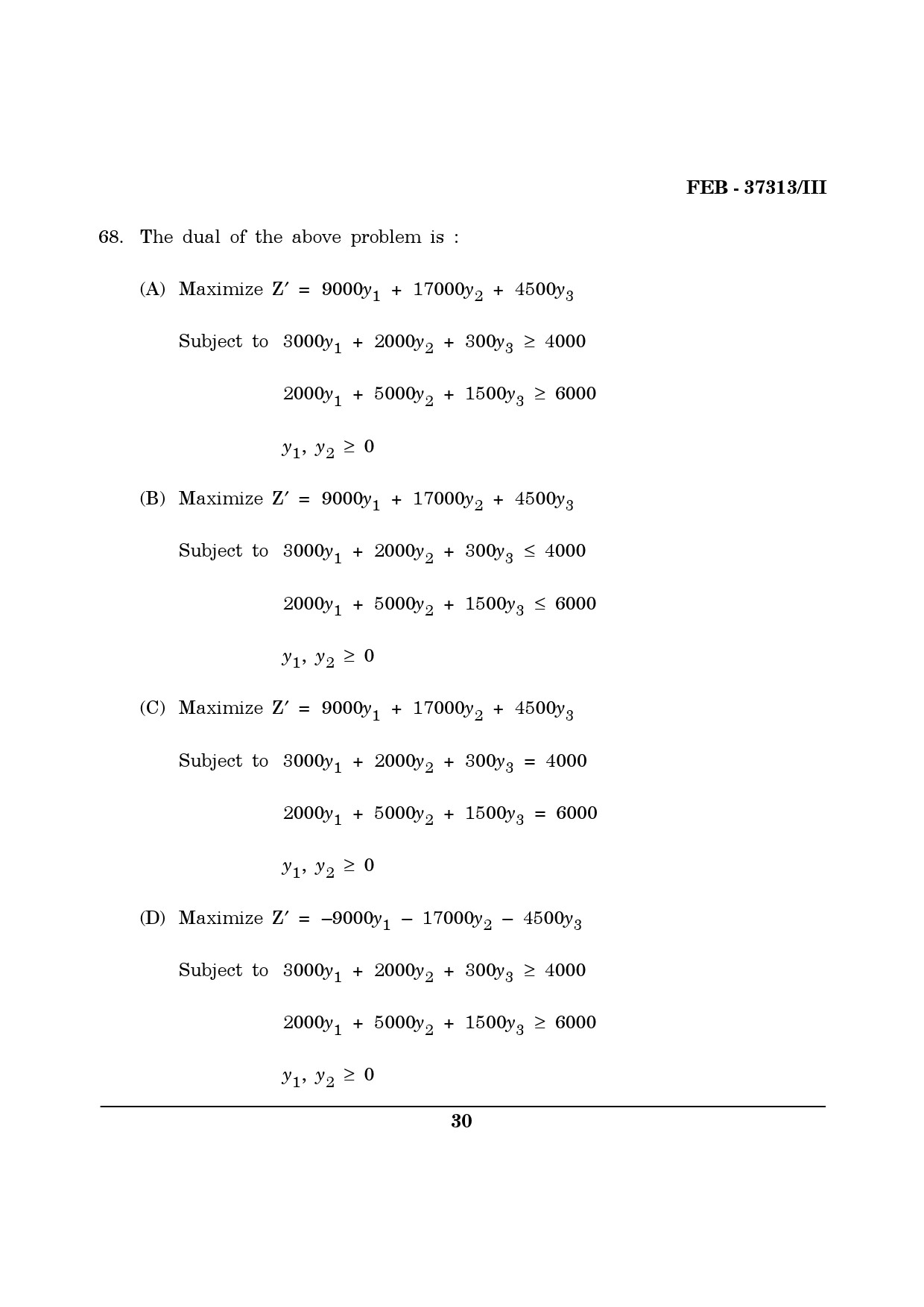 Maharashtra SET Computer Science and Application Question Paper III February 2013 30