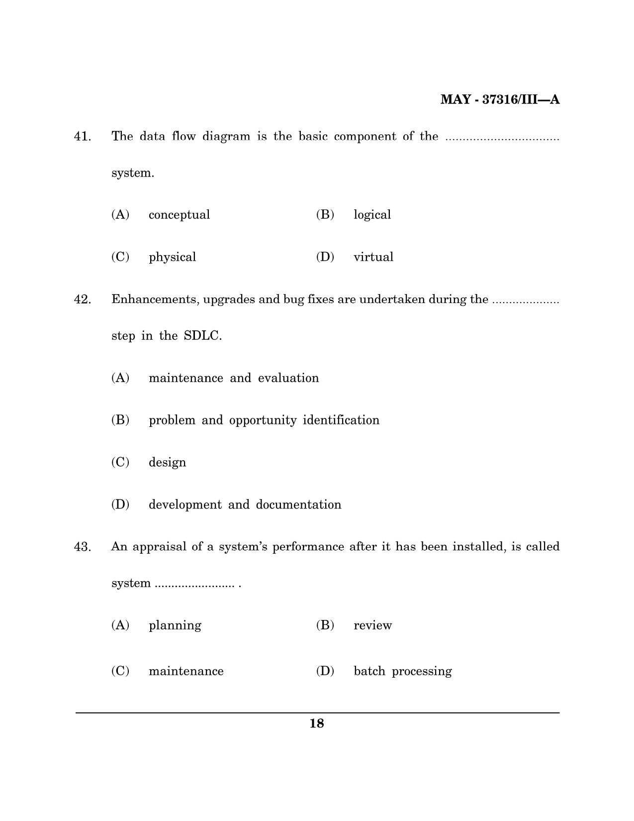 Maharashtra SET Computer Science and Application Question Paper III May 2016 17
