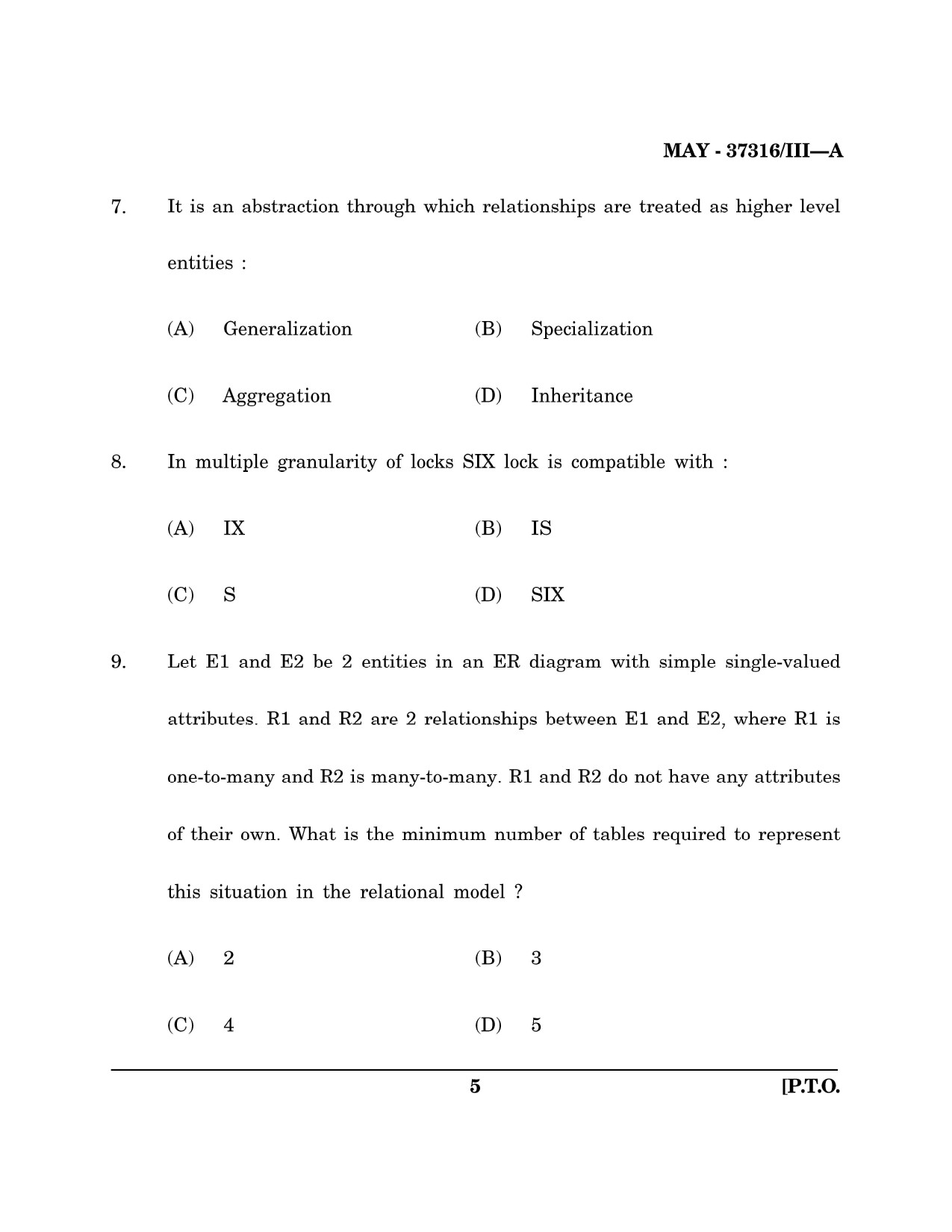 Maharashtra SET Computer Science and Application Question Paper III May 2016 4