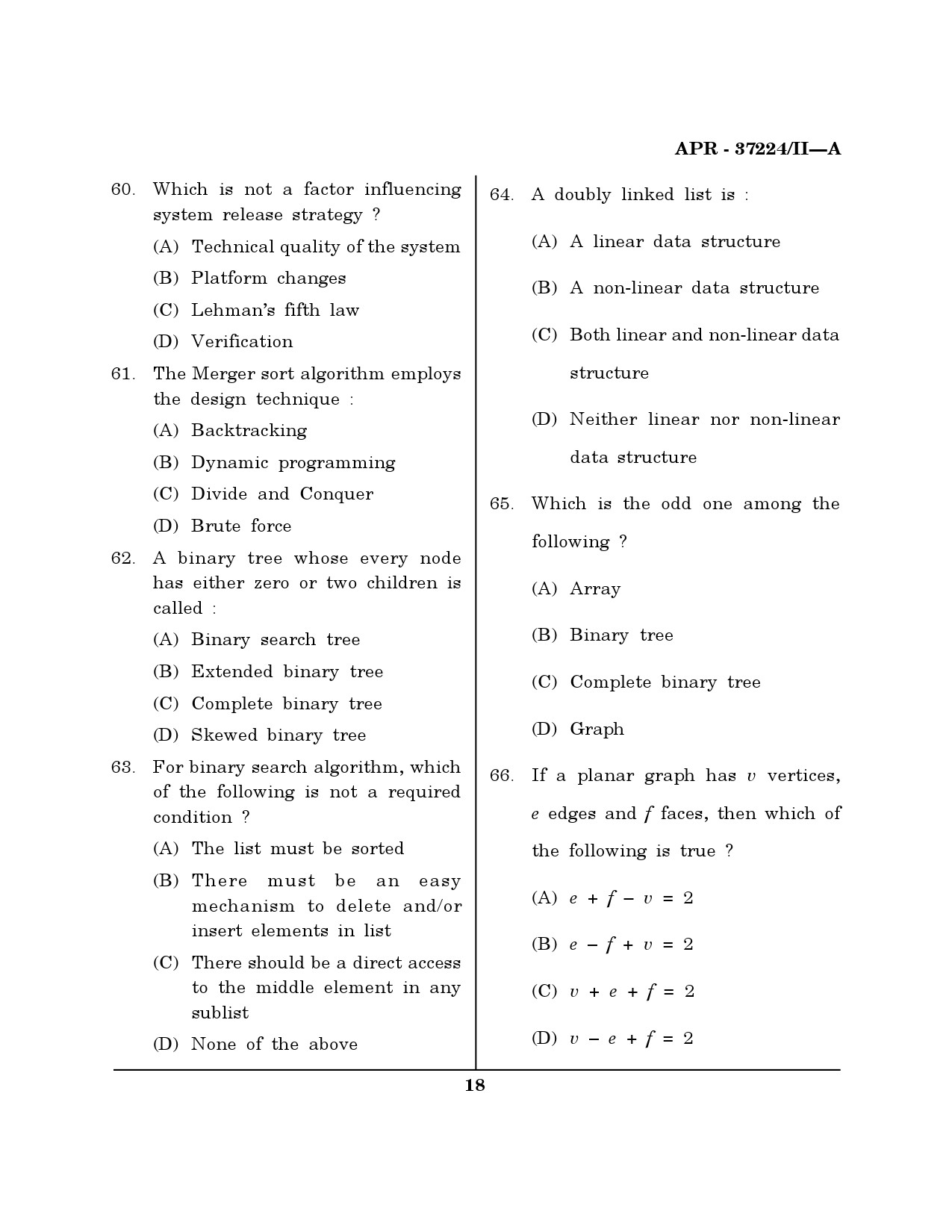 MH SET Computer Science and Application Question Paper II April 2024 17