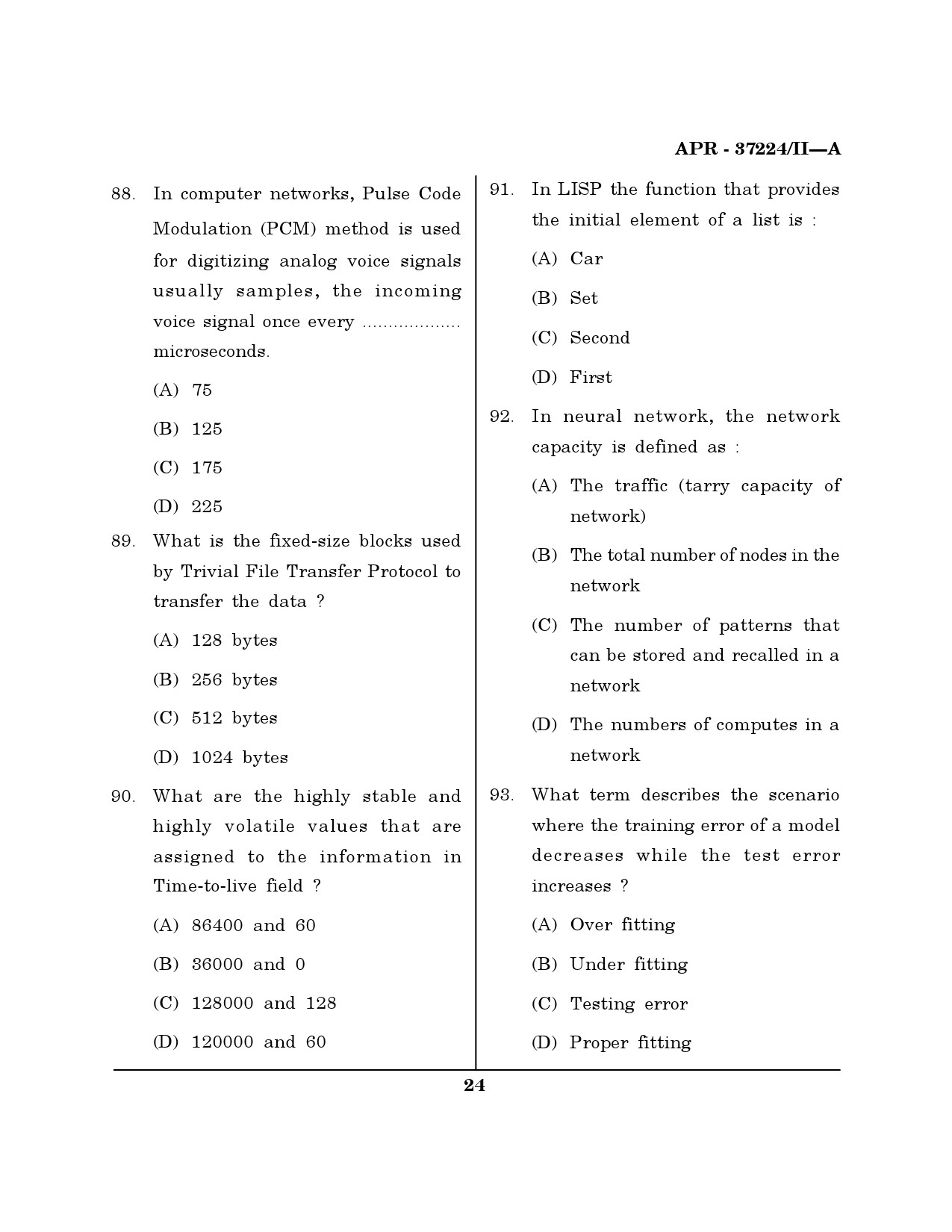 MH SET Computer Science and Application Question Paper II April 2024 23