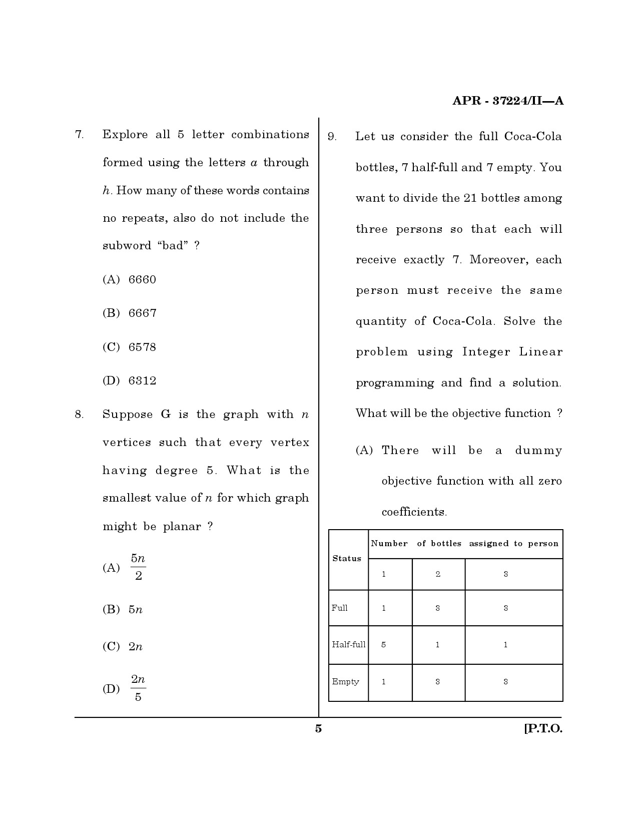 MH SET Computer Science and Application Question Paper II April 2024 4