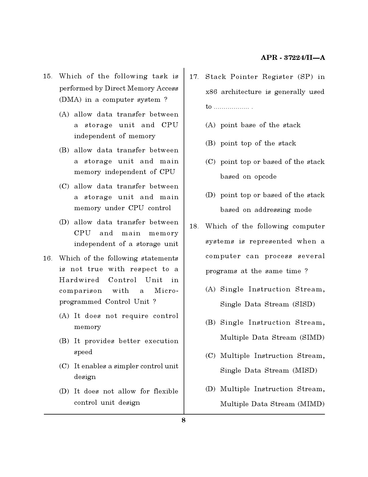 MH SET Computer Science and Application Question Paper II April 2024 7