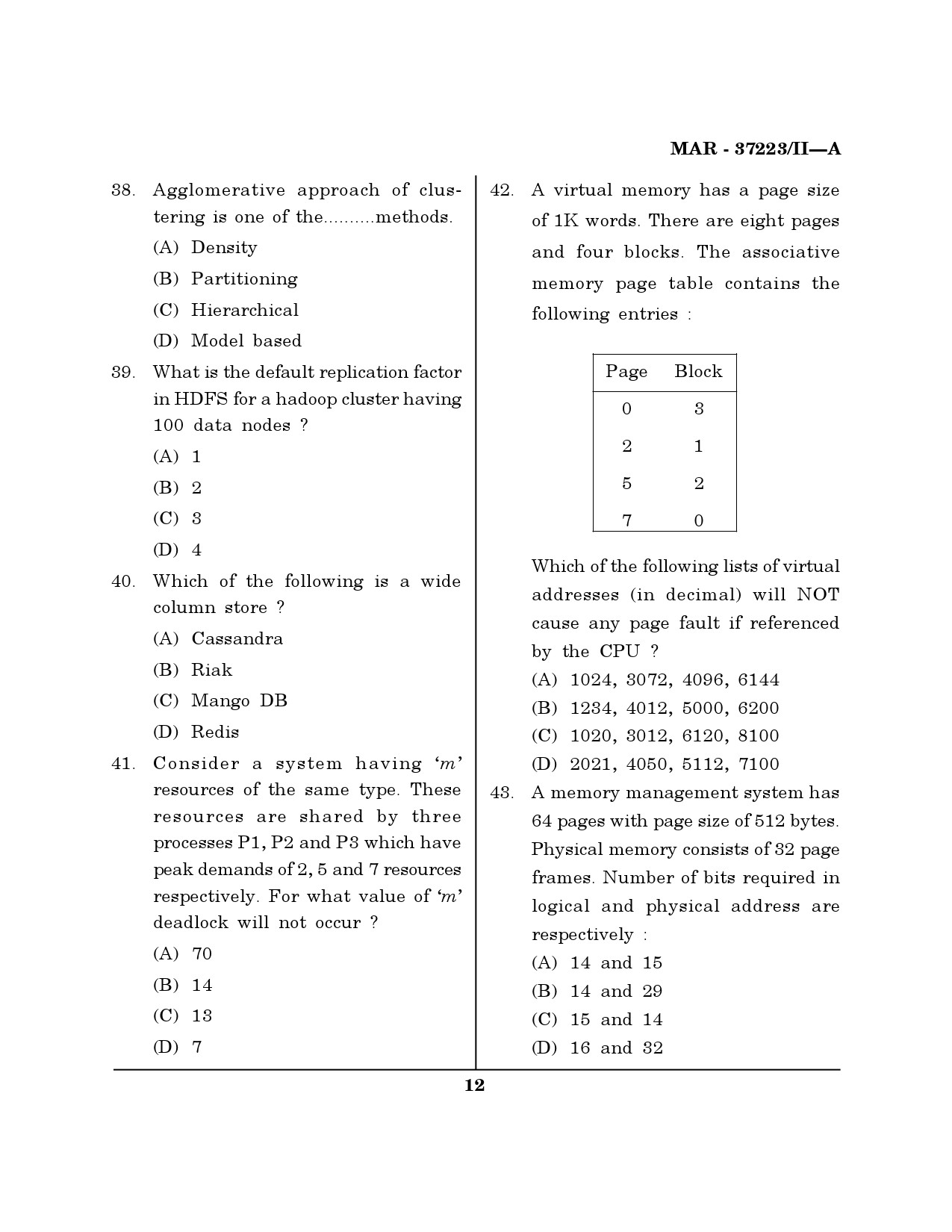 MH SET Computer Science and Application Question Paper II March 2023 11