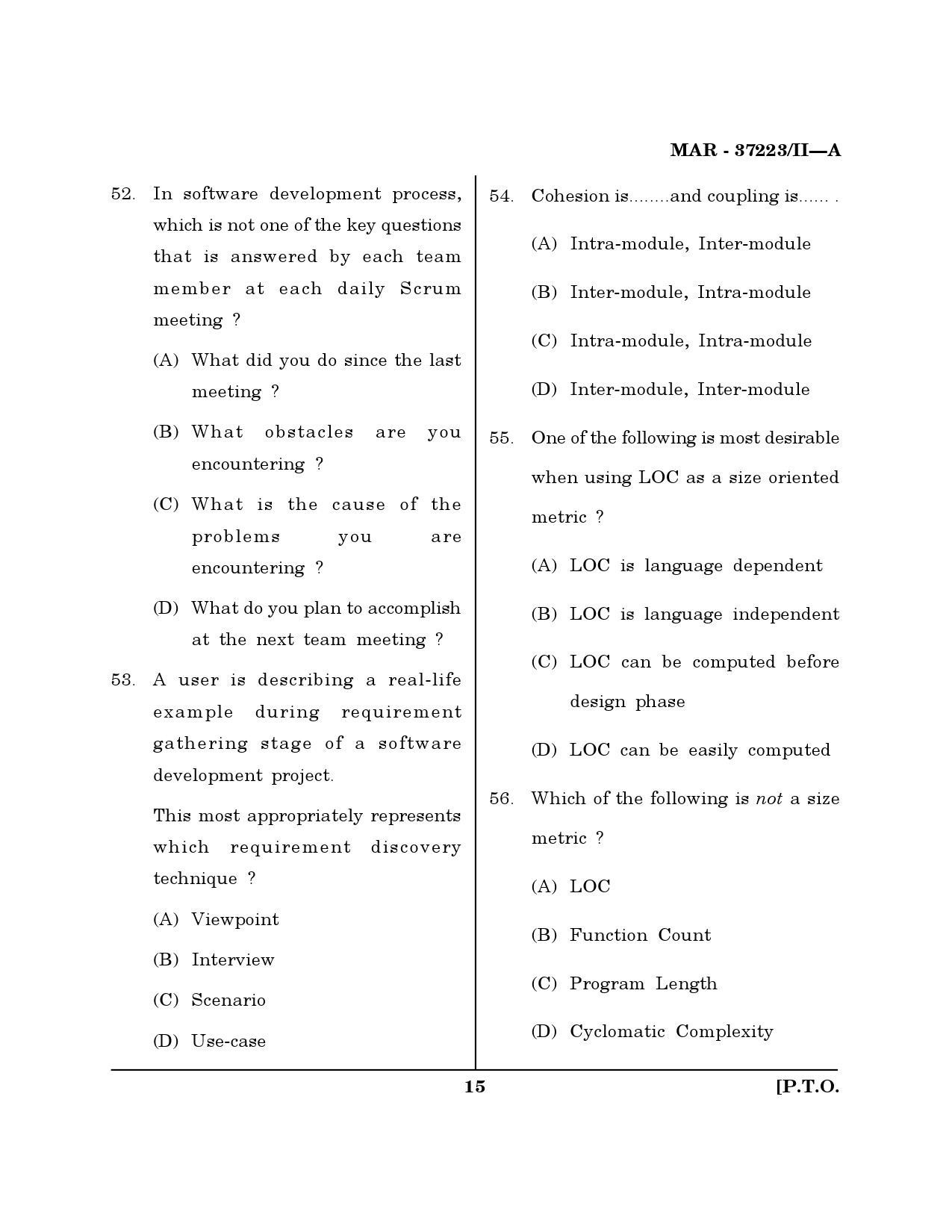 MH SET Computer Science and Application Question Paper II March 2023 14