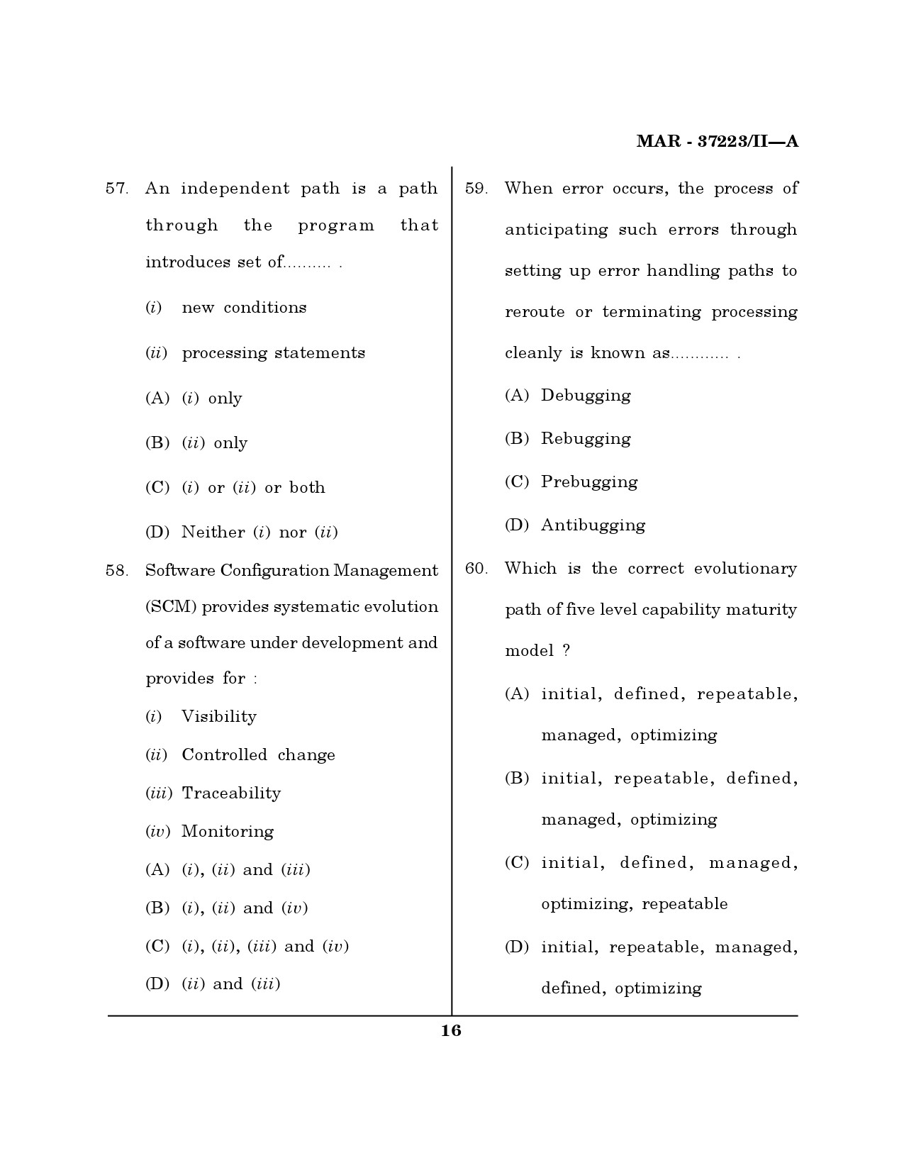 MH SET Computer Science and Application Question Paper II March 2023 15