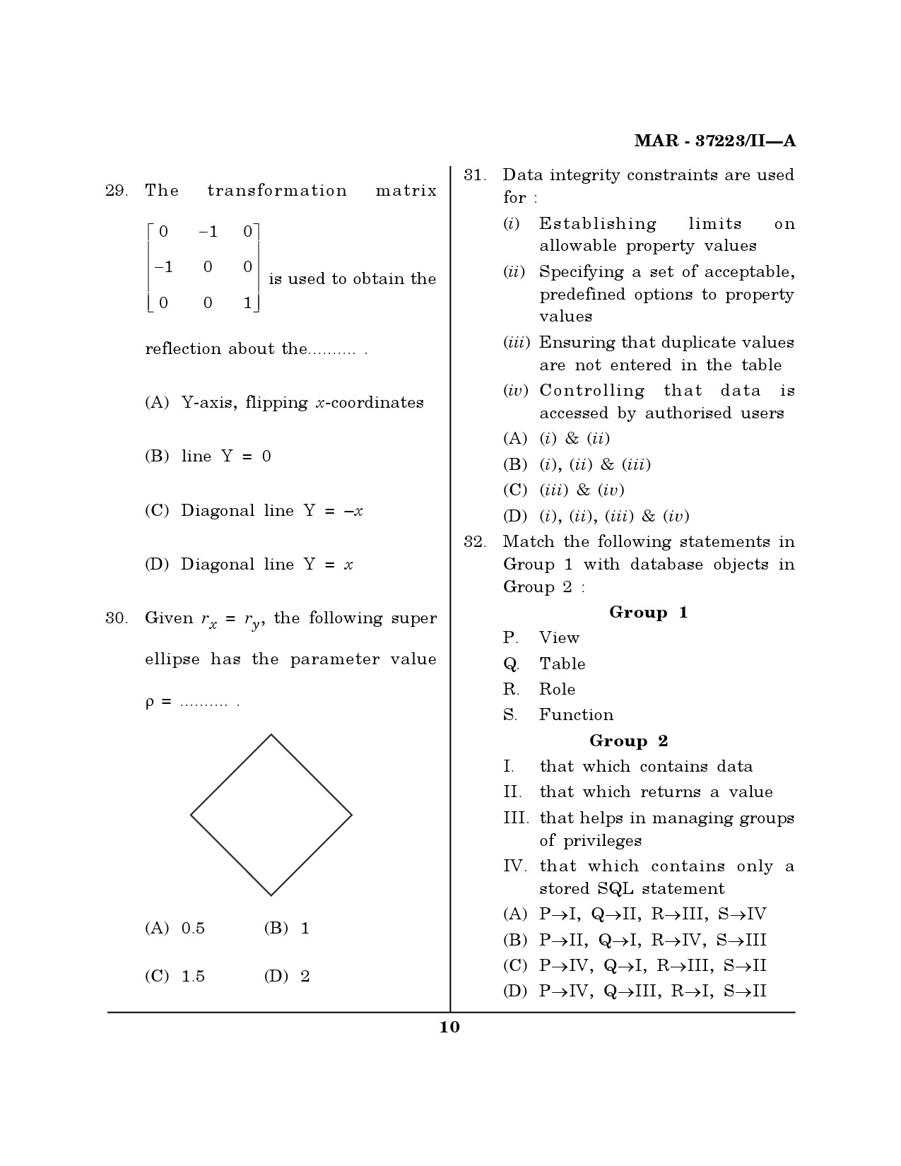 MH SET Computer Science and Application Question Paper II March 2023 9