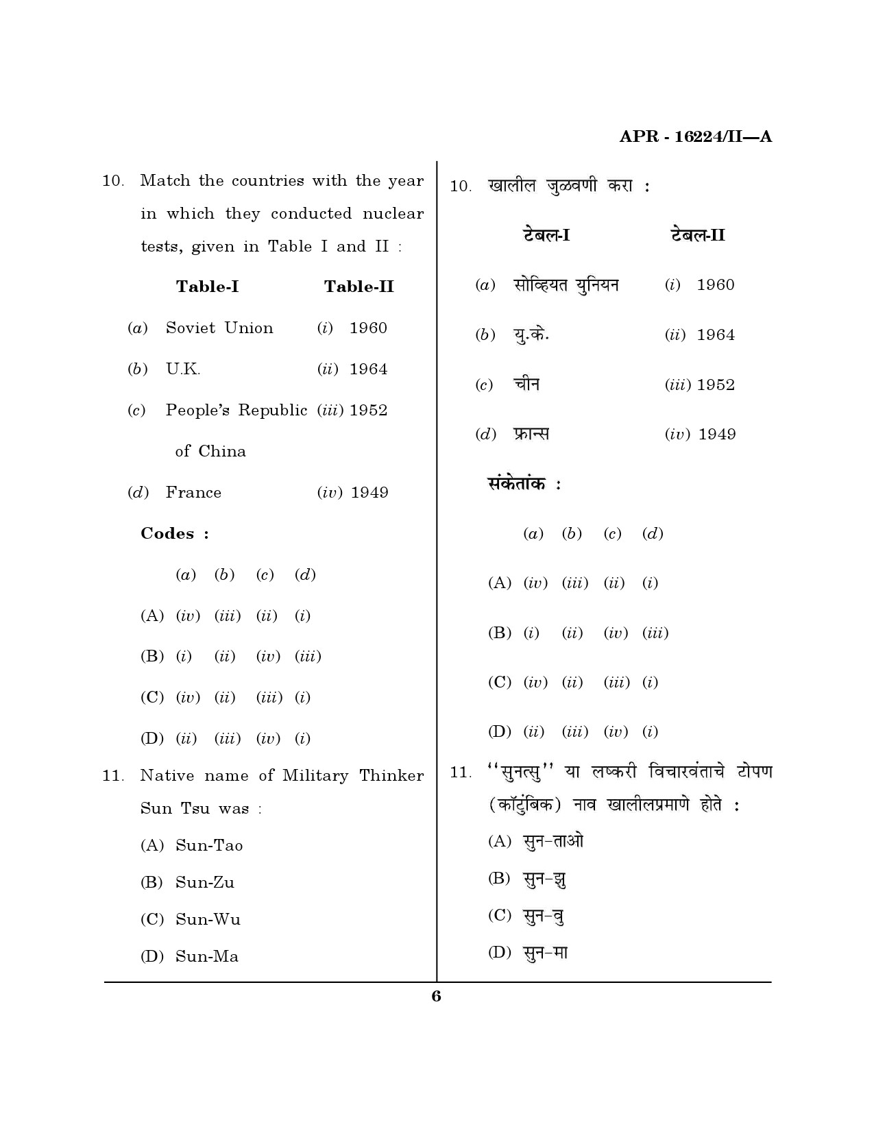 MH SET Defence and Strategic Studies Question Paper II April 2024 5