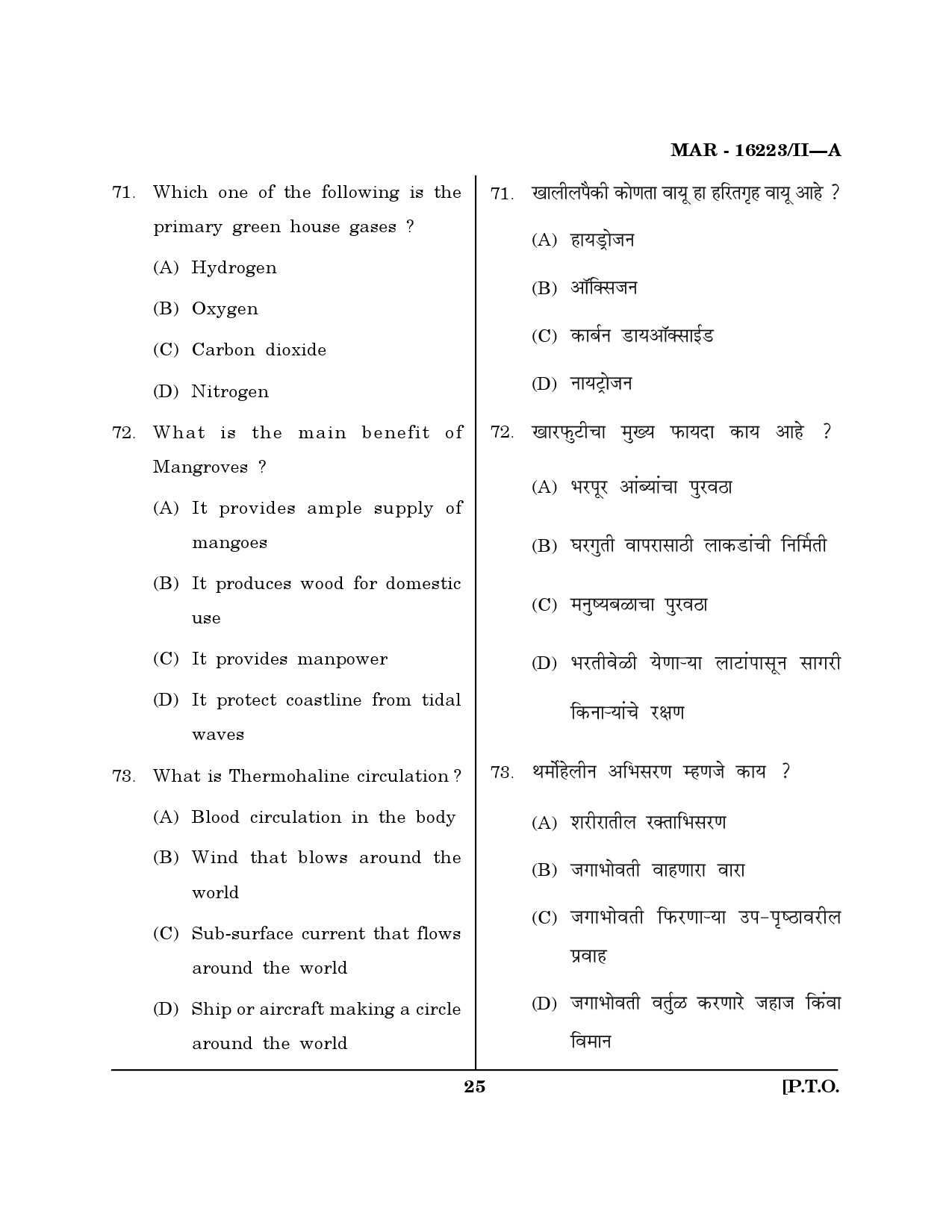 MH SET Defence and Strategic Studies Question Paper II March 2023 24