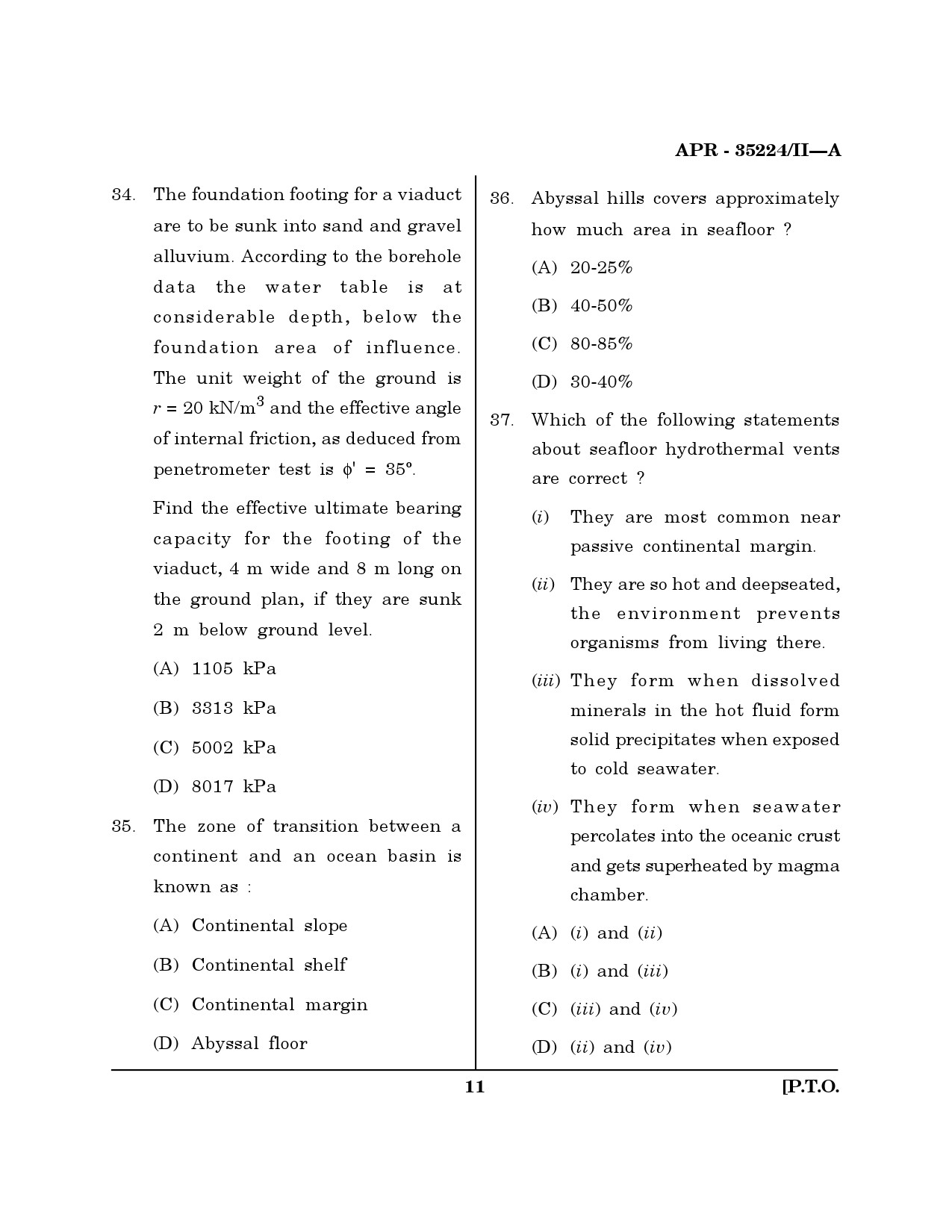 MH SET Earth Science Question Paper II April 2024 10