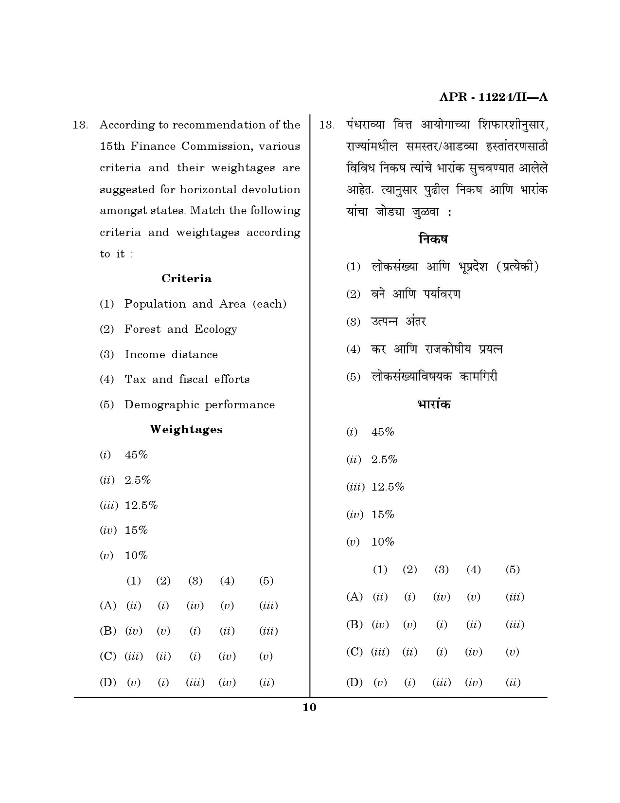 MH SET Economics Question Paper II April 2024 9