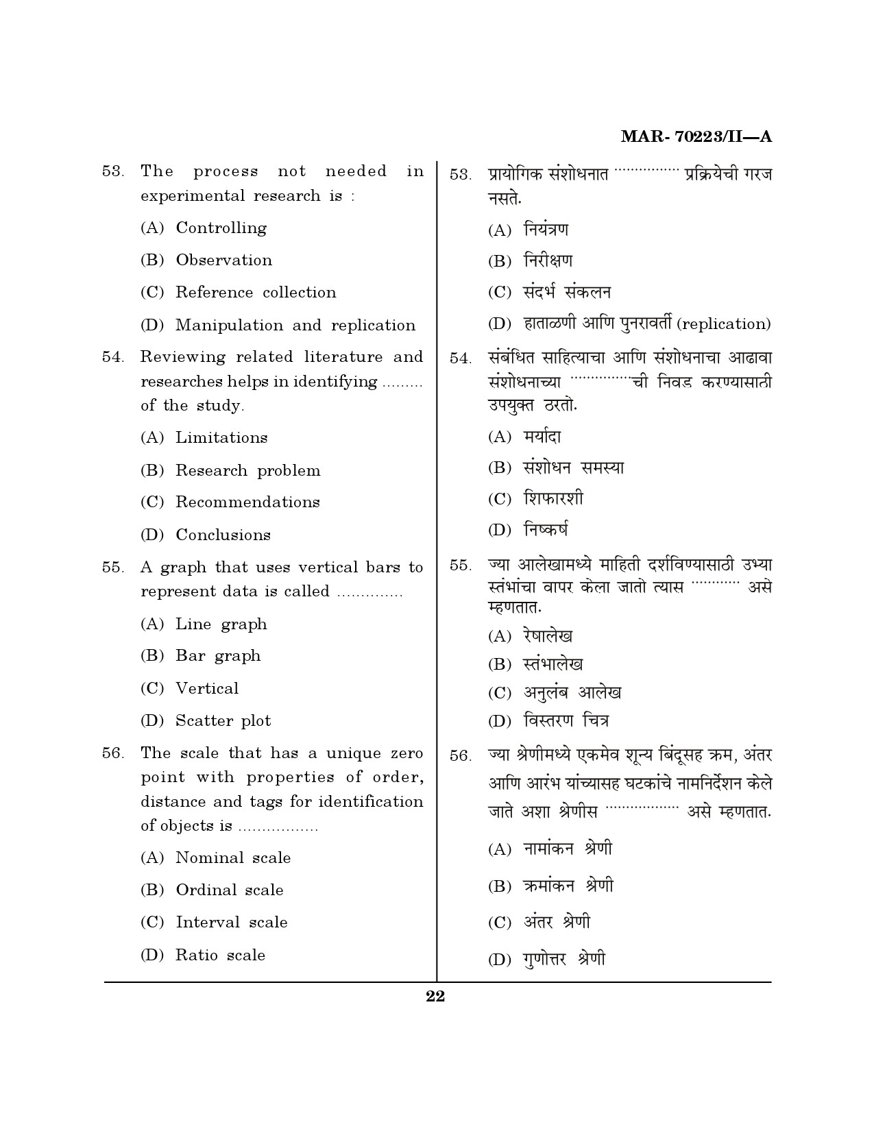 MH SET Education Question Paper II March 2023 21