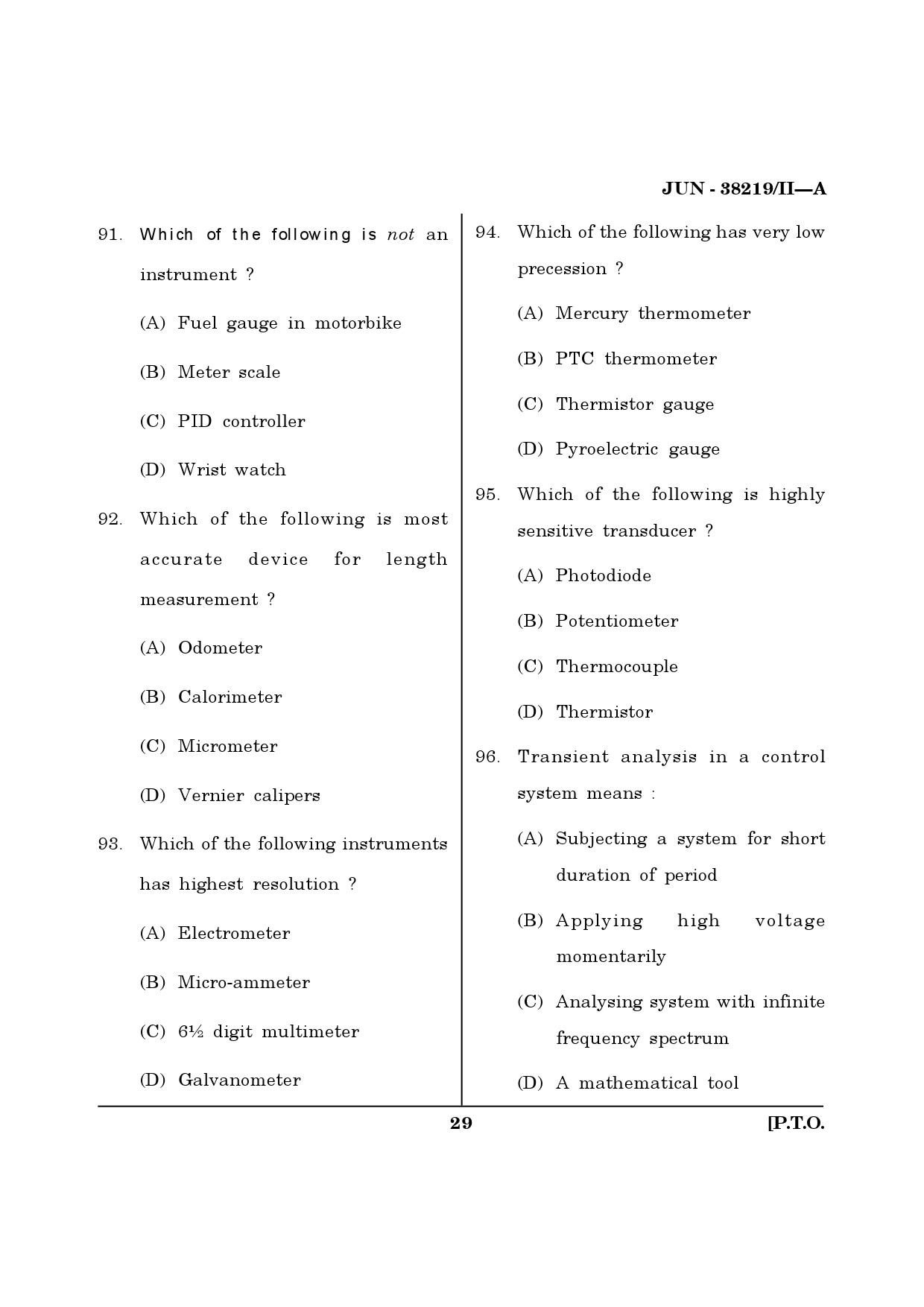 Maharashtra SET Electronics Science Question Paper II June 2019 28