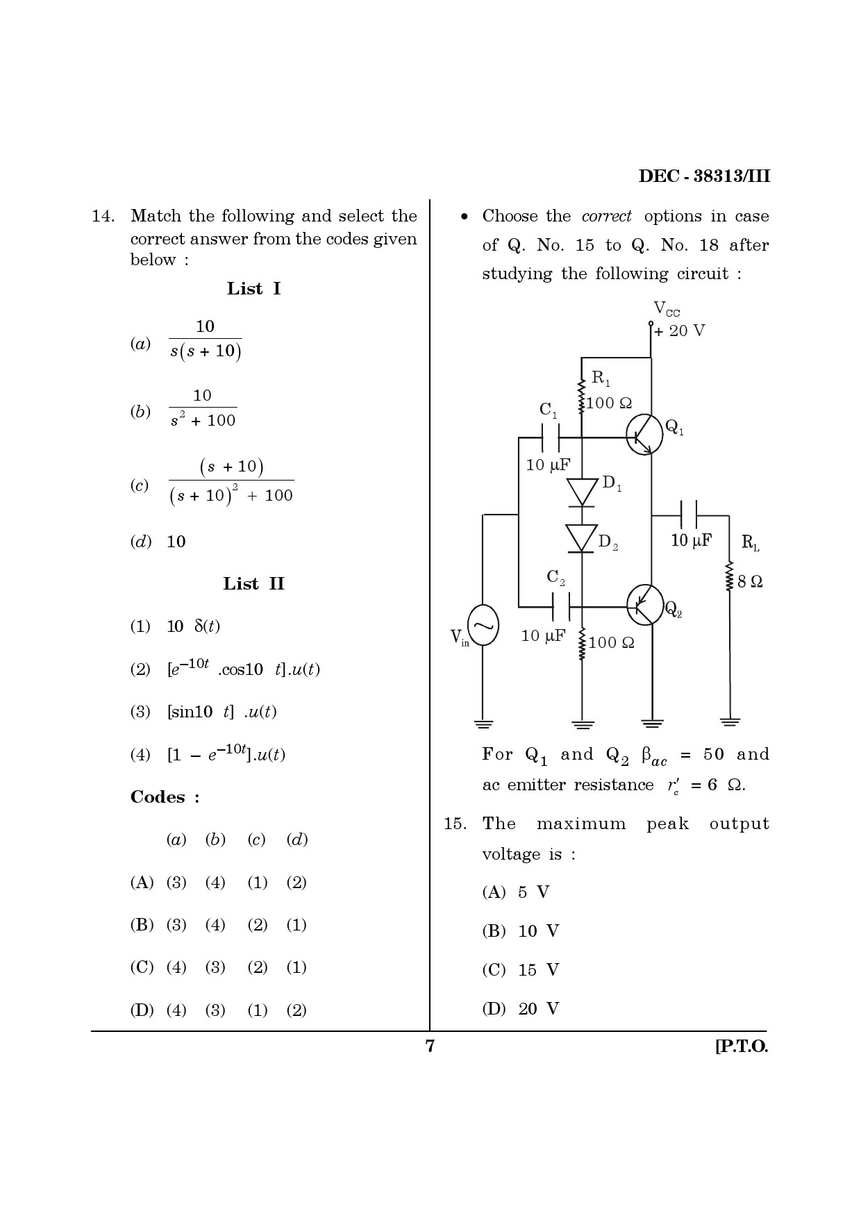Maharashtra SET Electronics Science Question Paper III December 2013 6