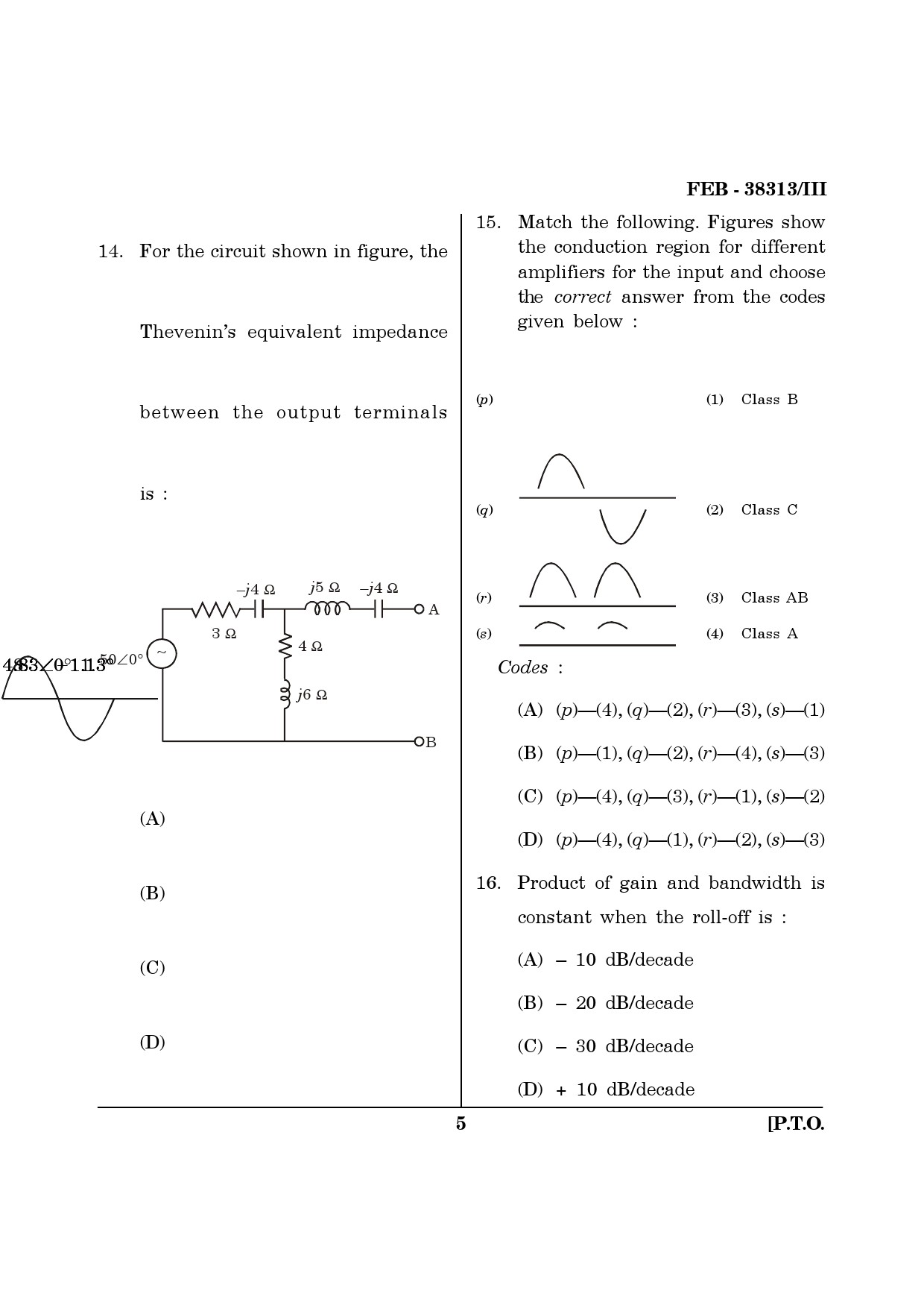 Maharashtra SET Electronics Science Question Paper III February 2013 5