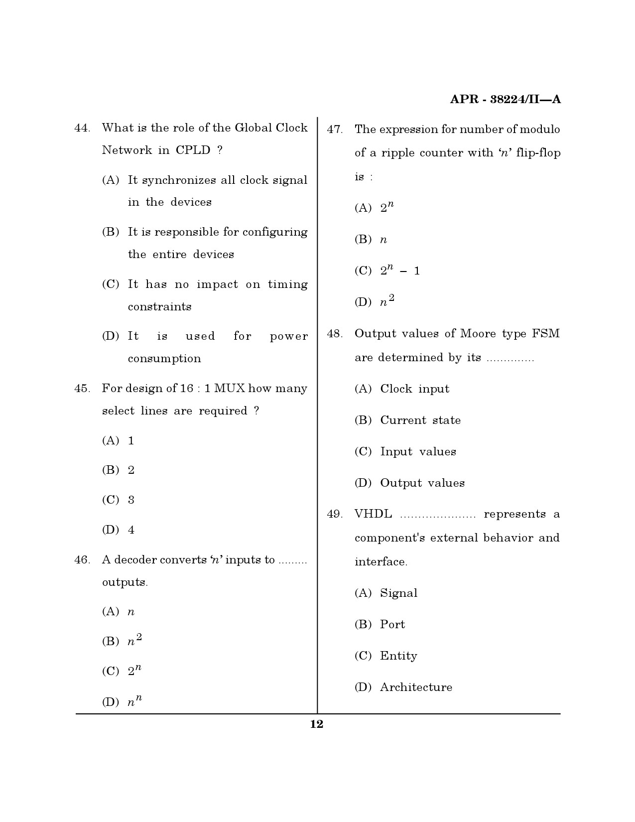 MH SET Electronics Science Question Paper II April 2024 11